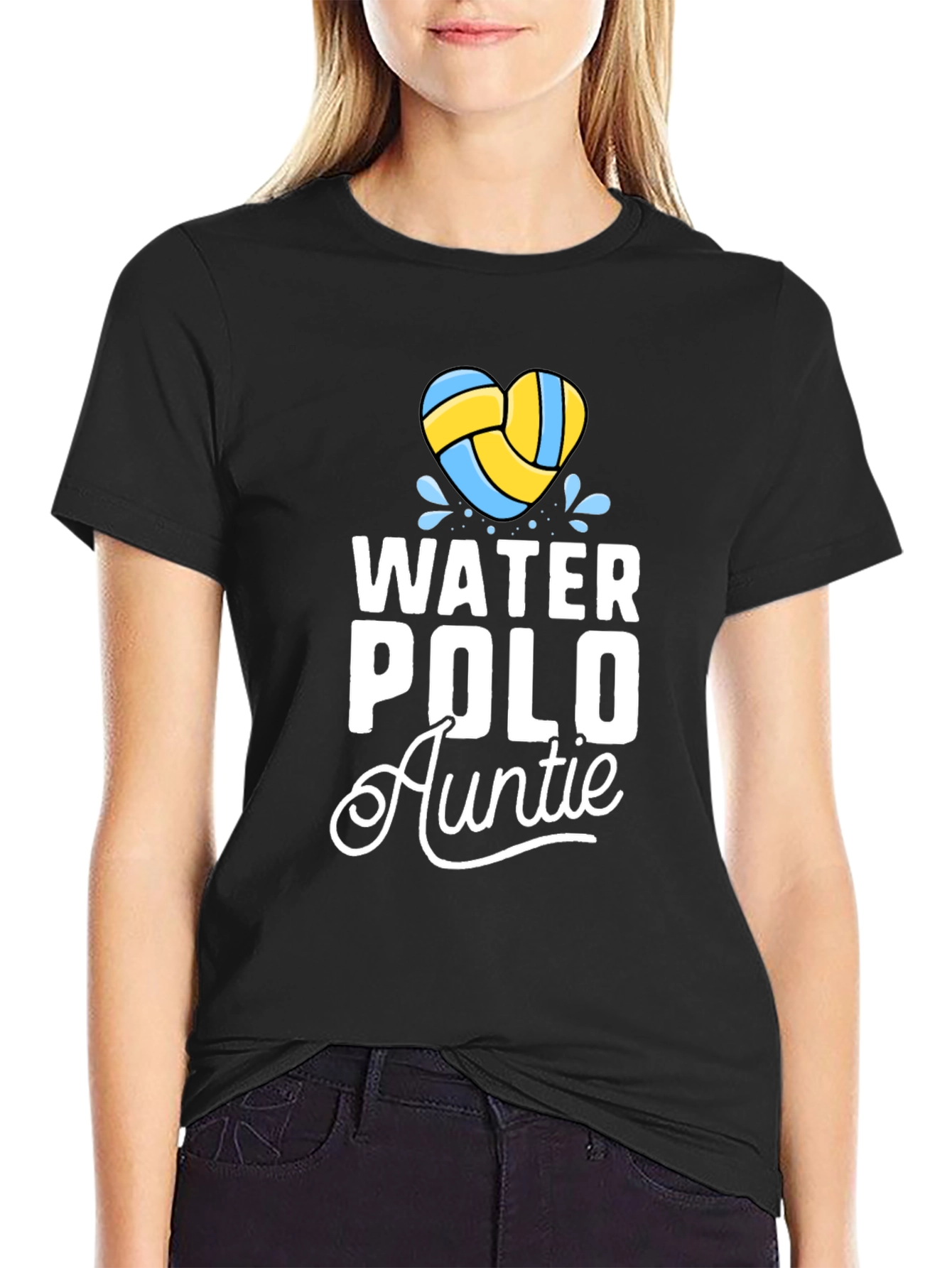 Water Polo Auntie T-Shirt Heart Waterpolo