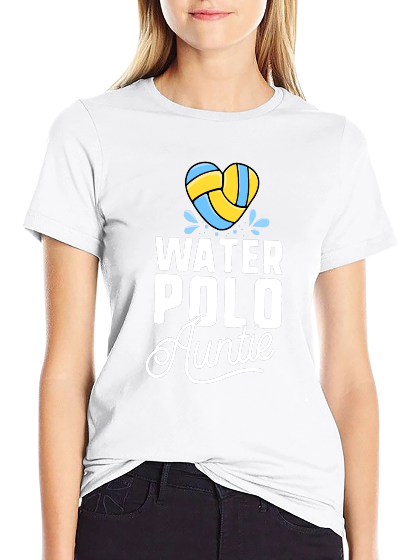 Water Polo Auntie T-Shirt Heart Waterpolo