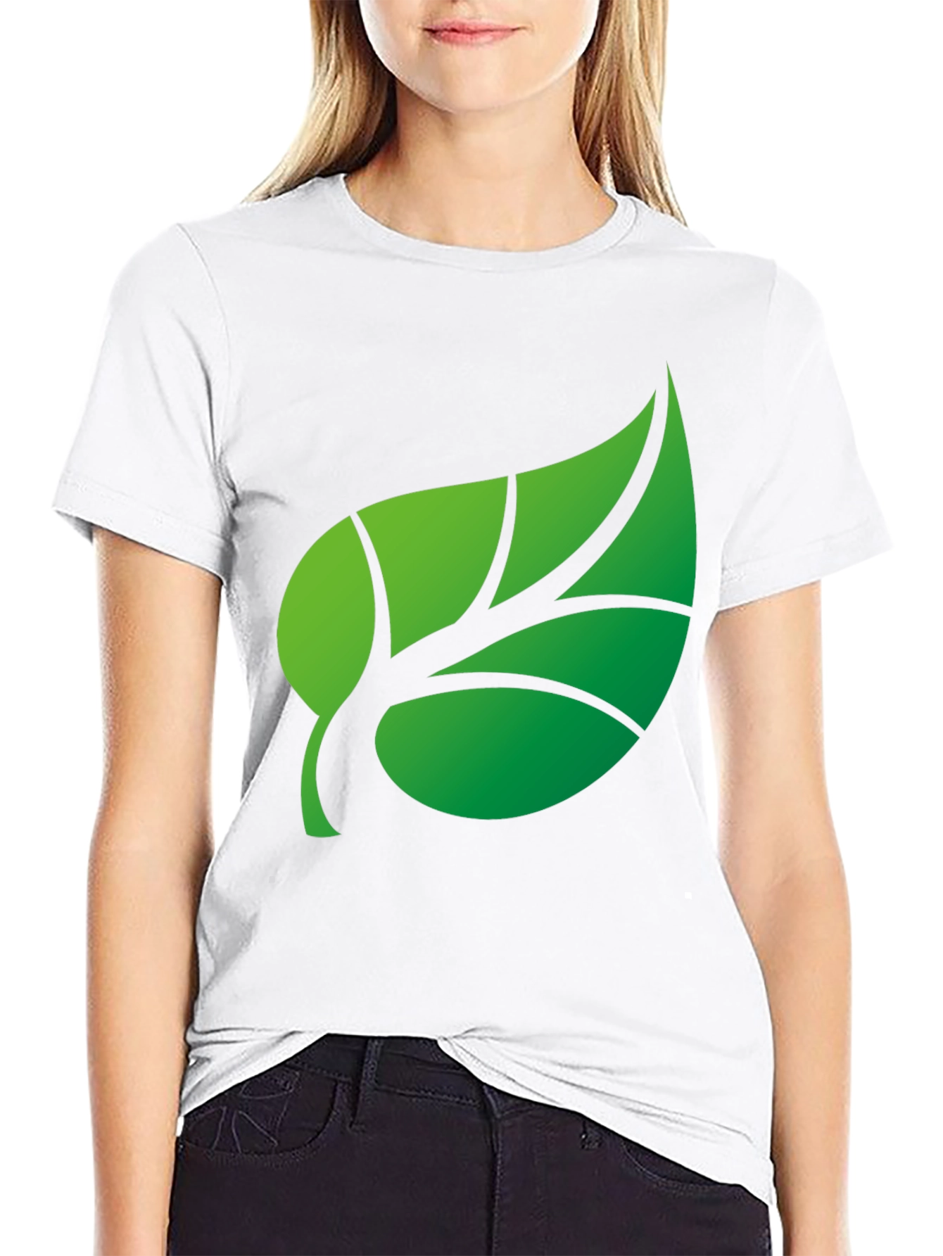 Green Leaf Graphic T-Shirt