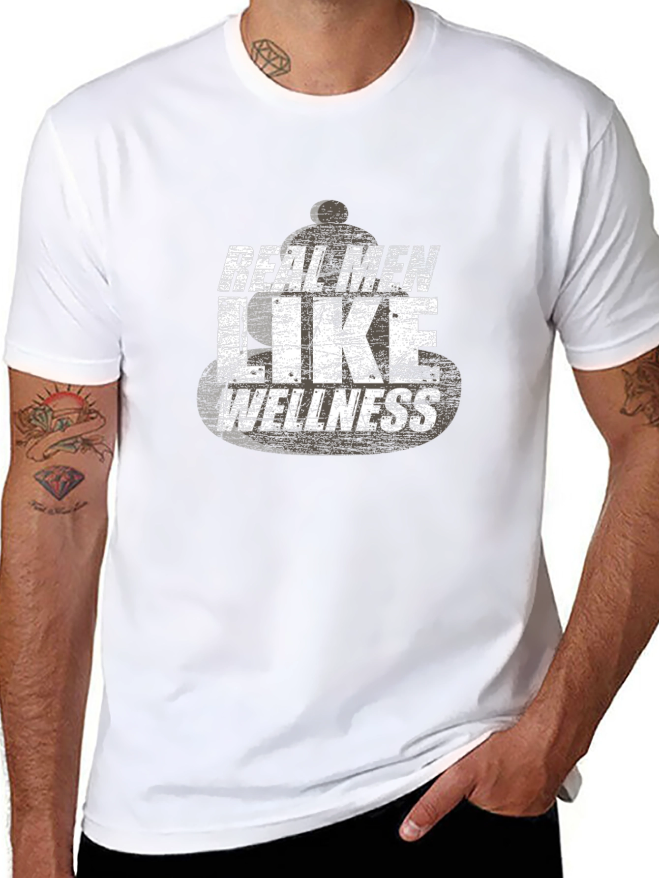 Real Men Like Wellness Graphic T-Shirt
