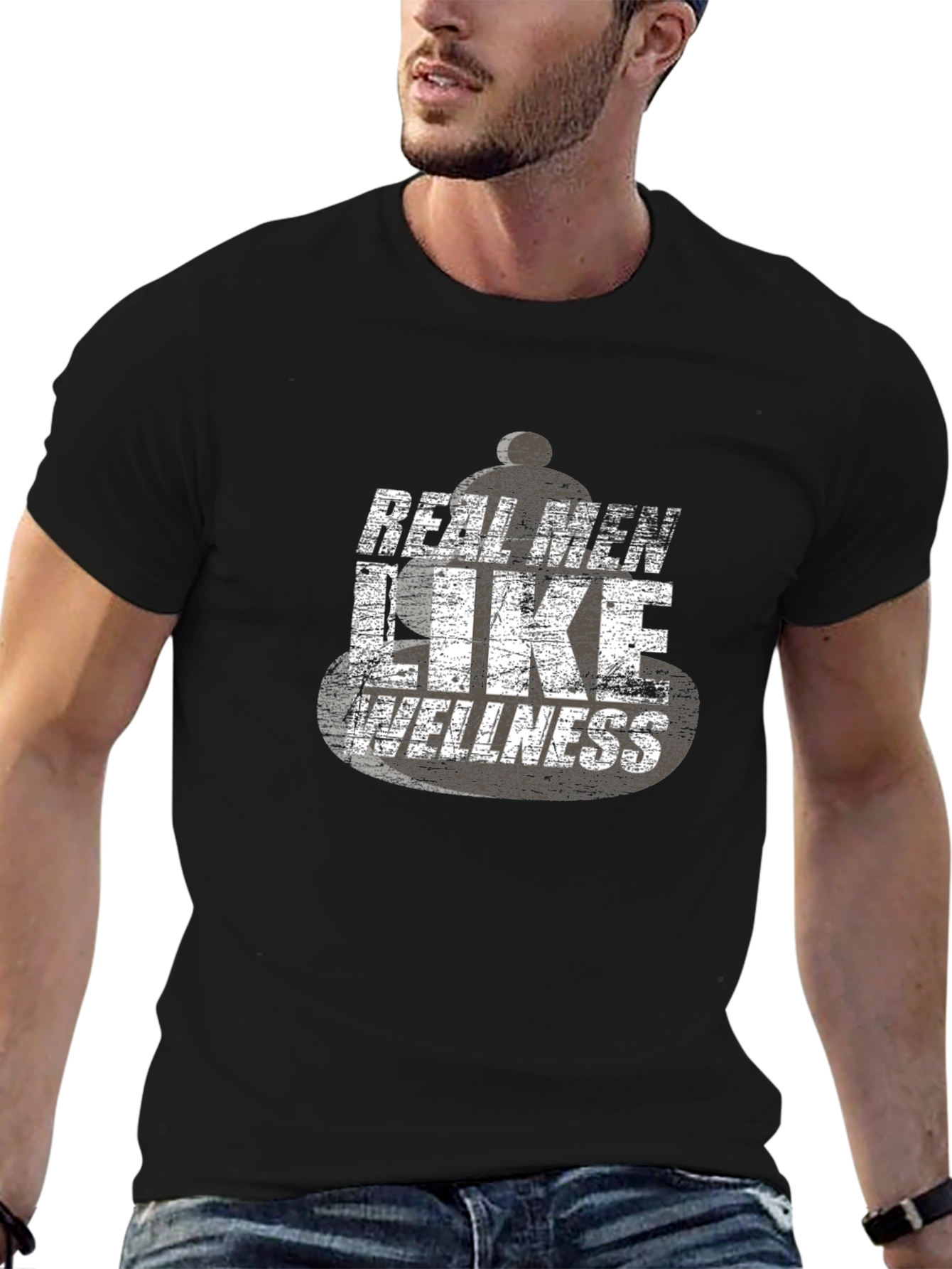 Real Men Like Wellness Graphic T-Shirt