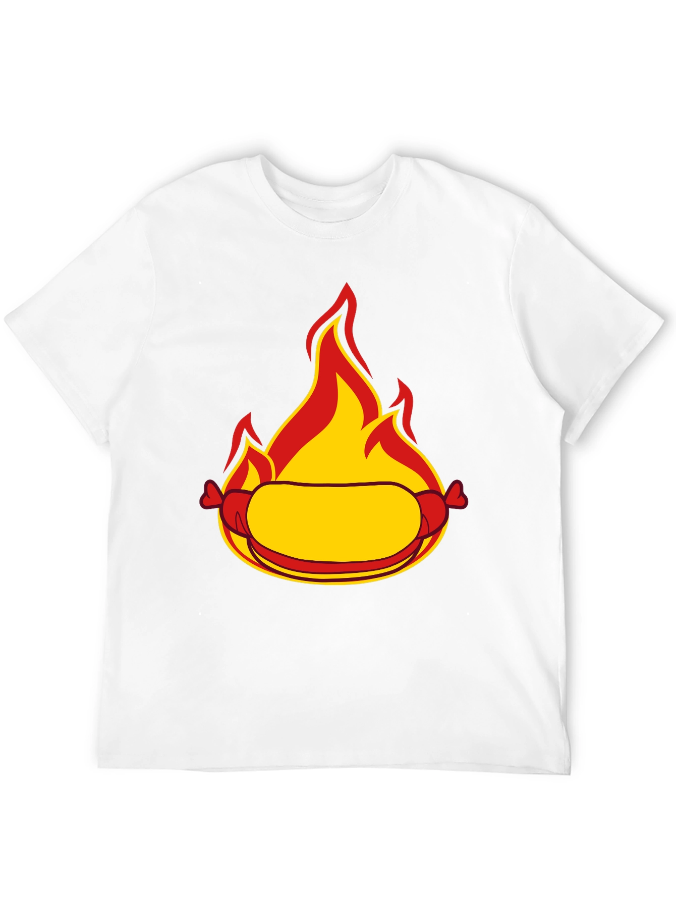 Flaming Hot Dog Graphic Tee