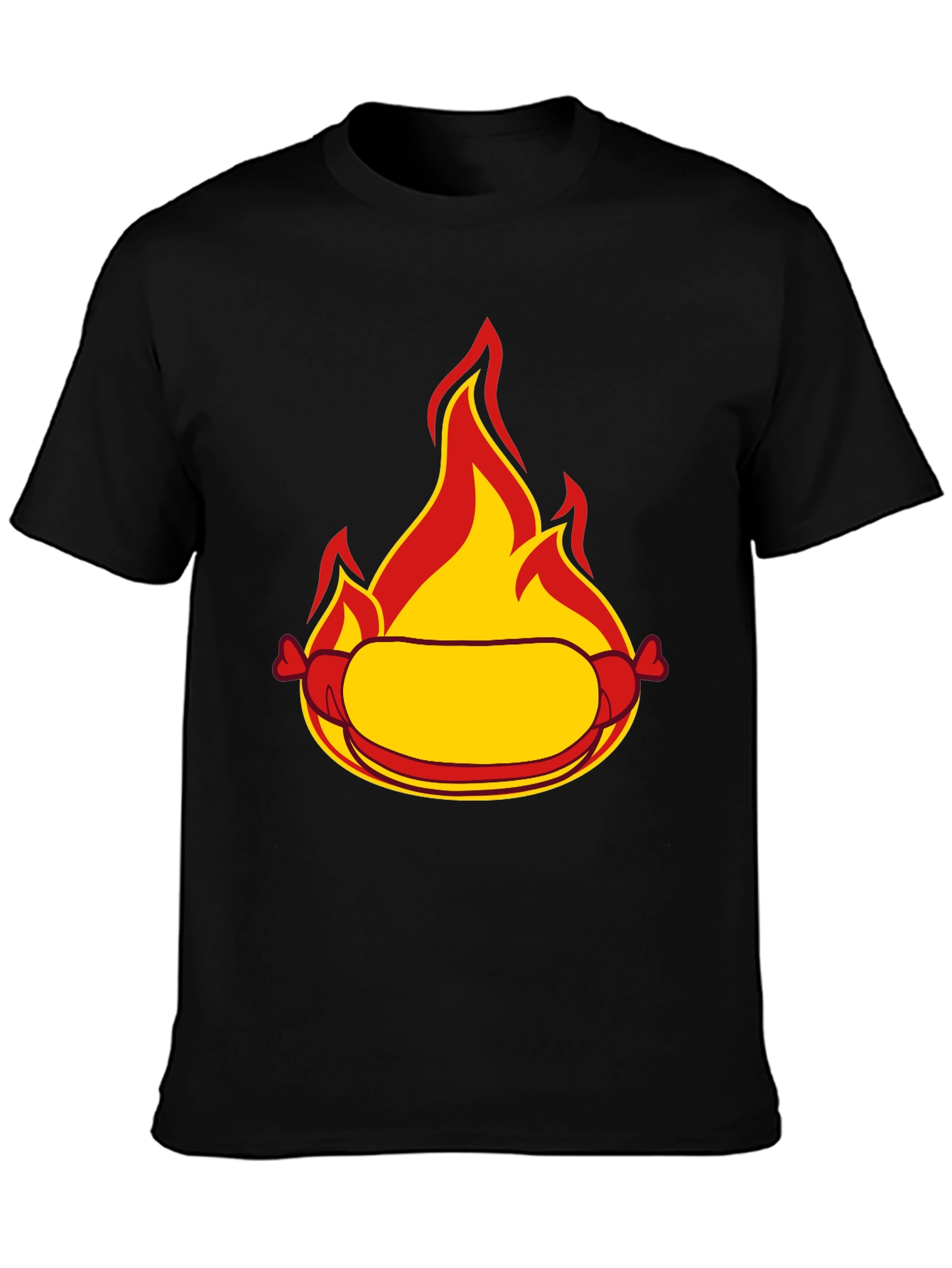 Flaming Hot Dog Graphic Tee