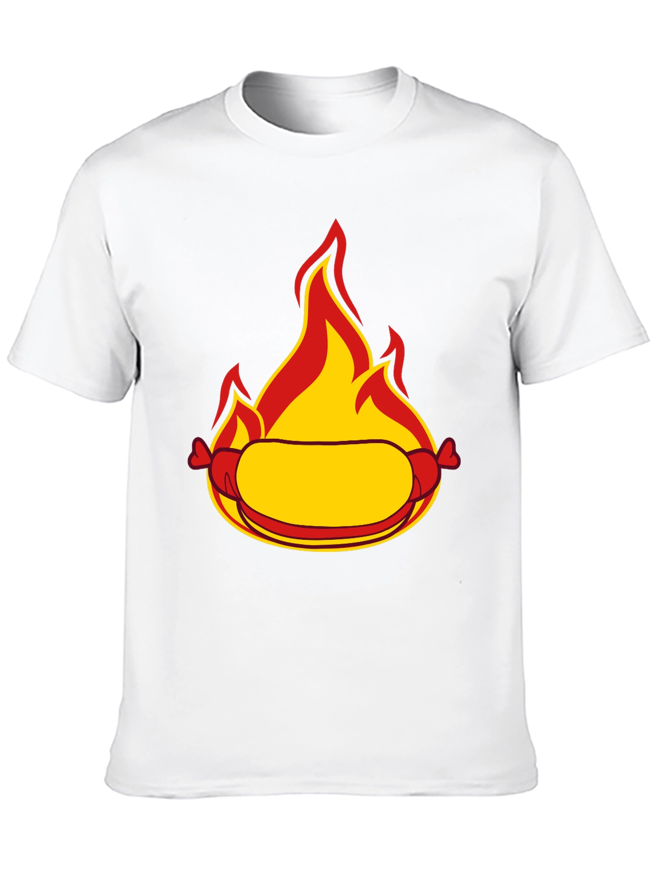 Flaming Hot Dog Graphic Tee