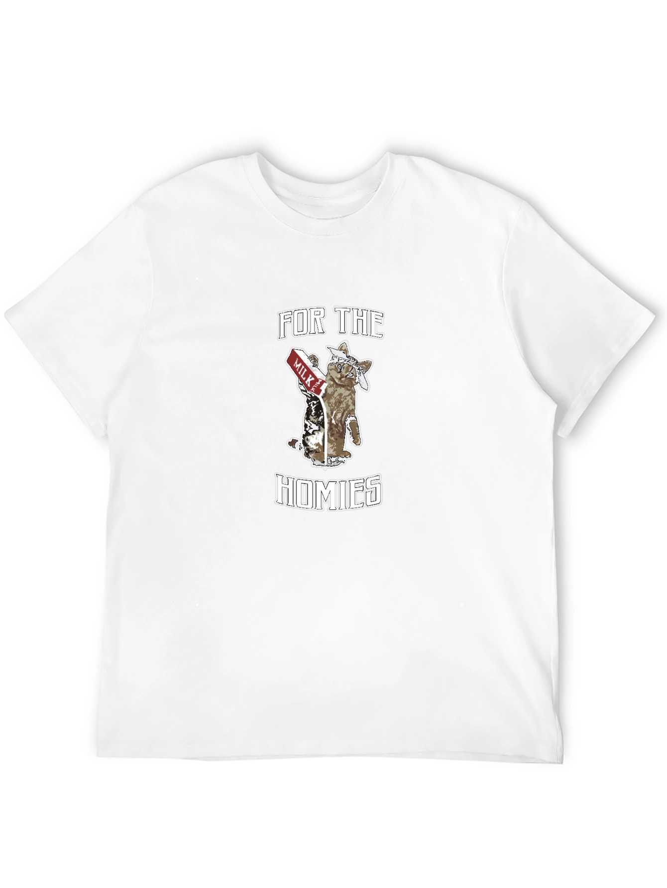 For The Homies Cat Graphic Tee - Black