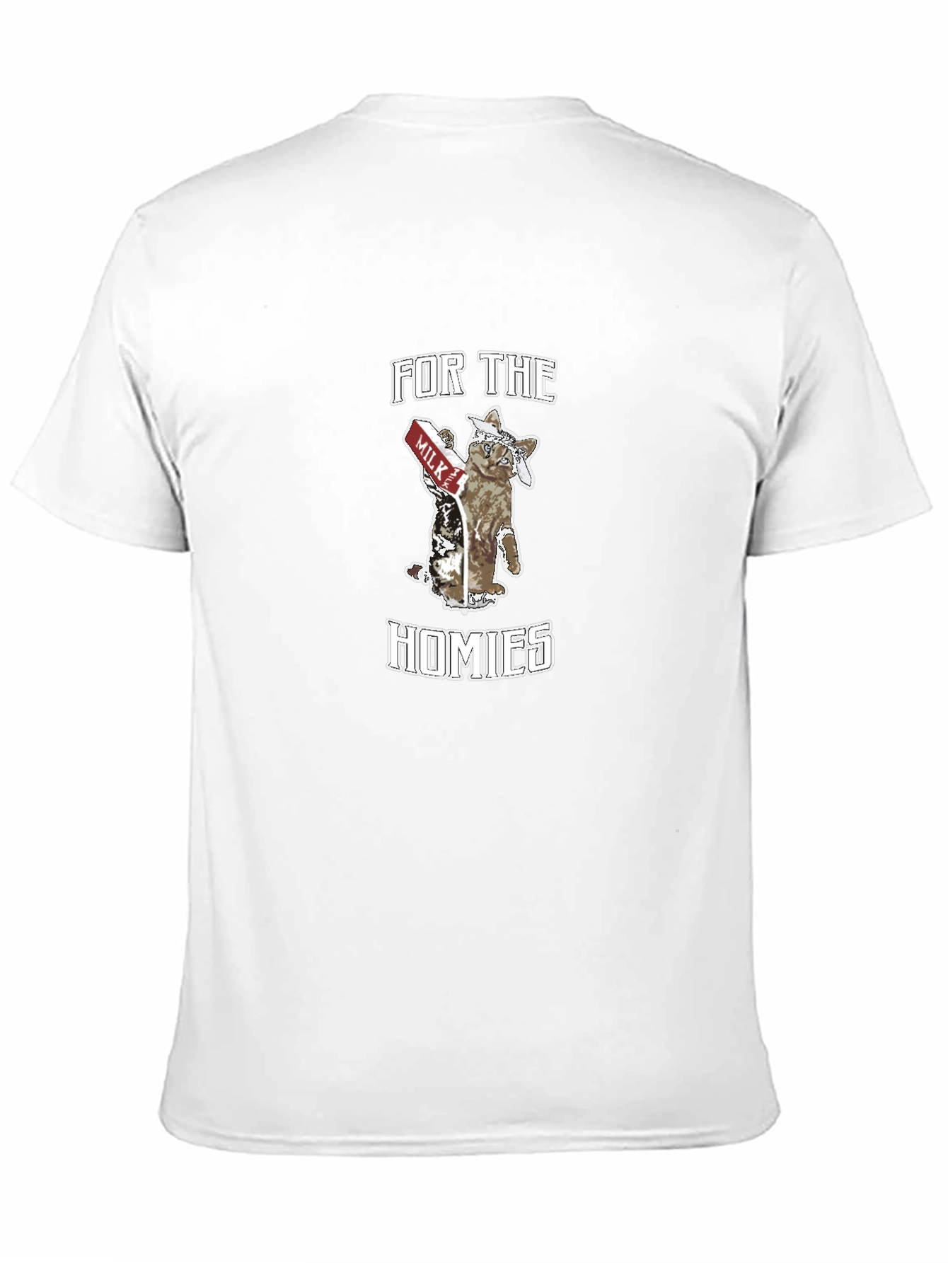 For The Homies Cat Graphic Tee - Black