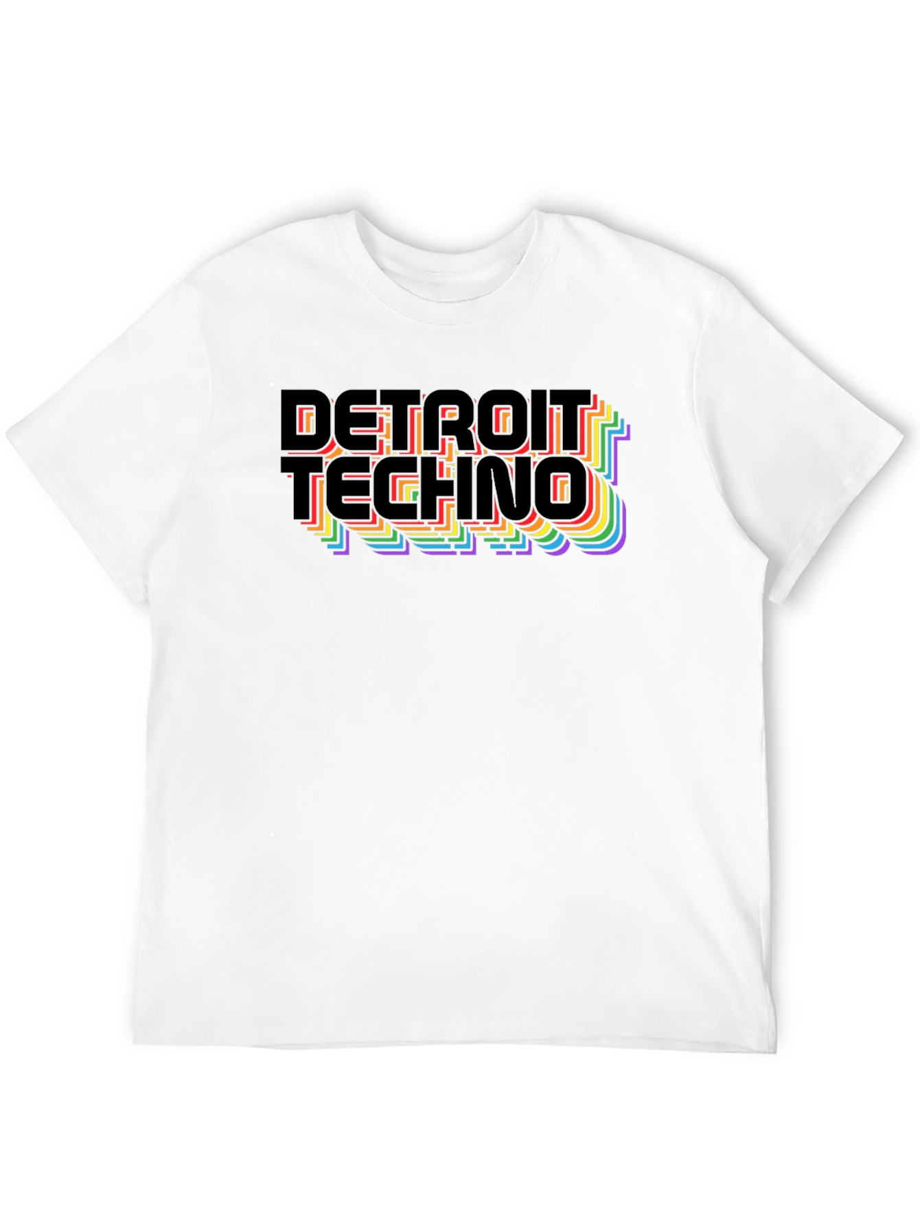 Detroit Techno Rainbow Graphic T-Shirt