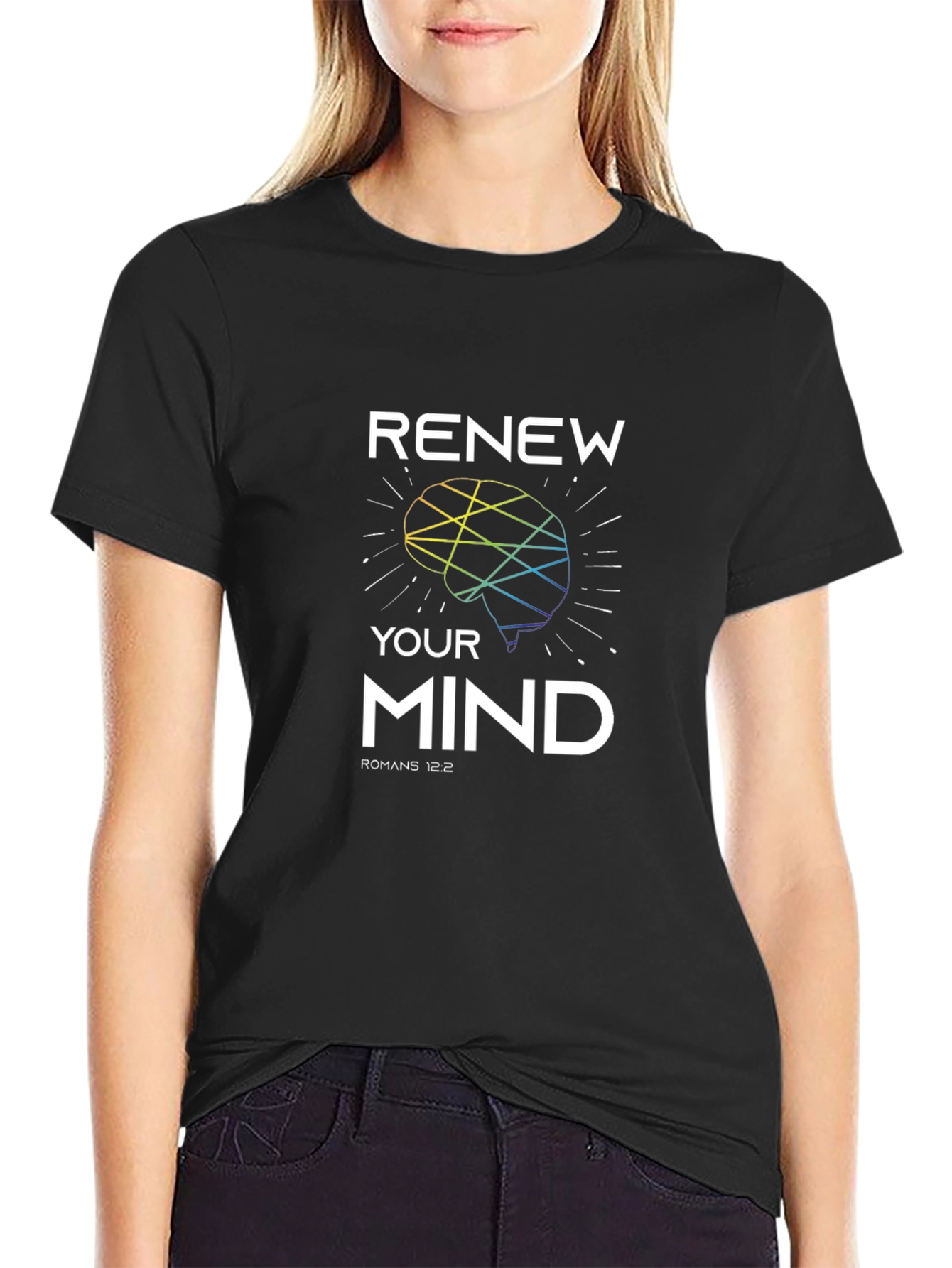 Renew Your Mind Black Graphic Tee
