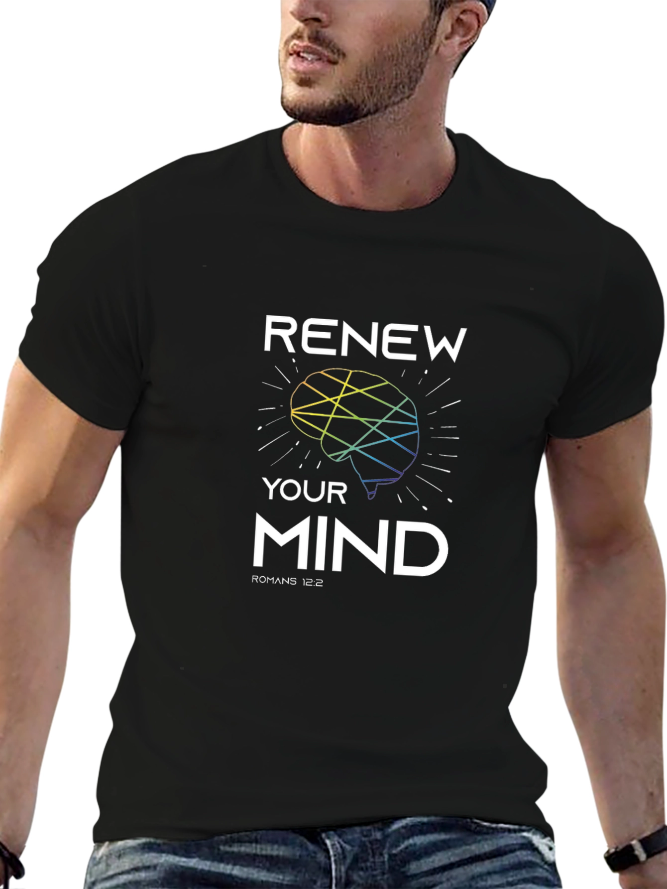 Renew Your Mind Black Graphic Tee