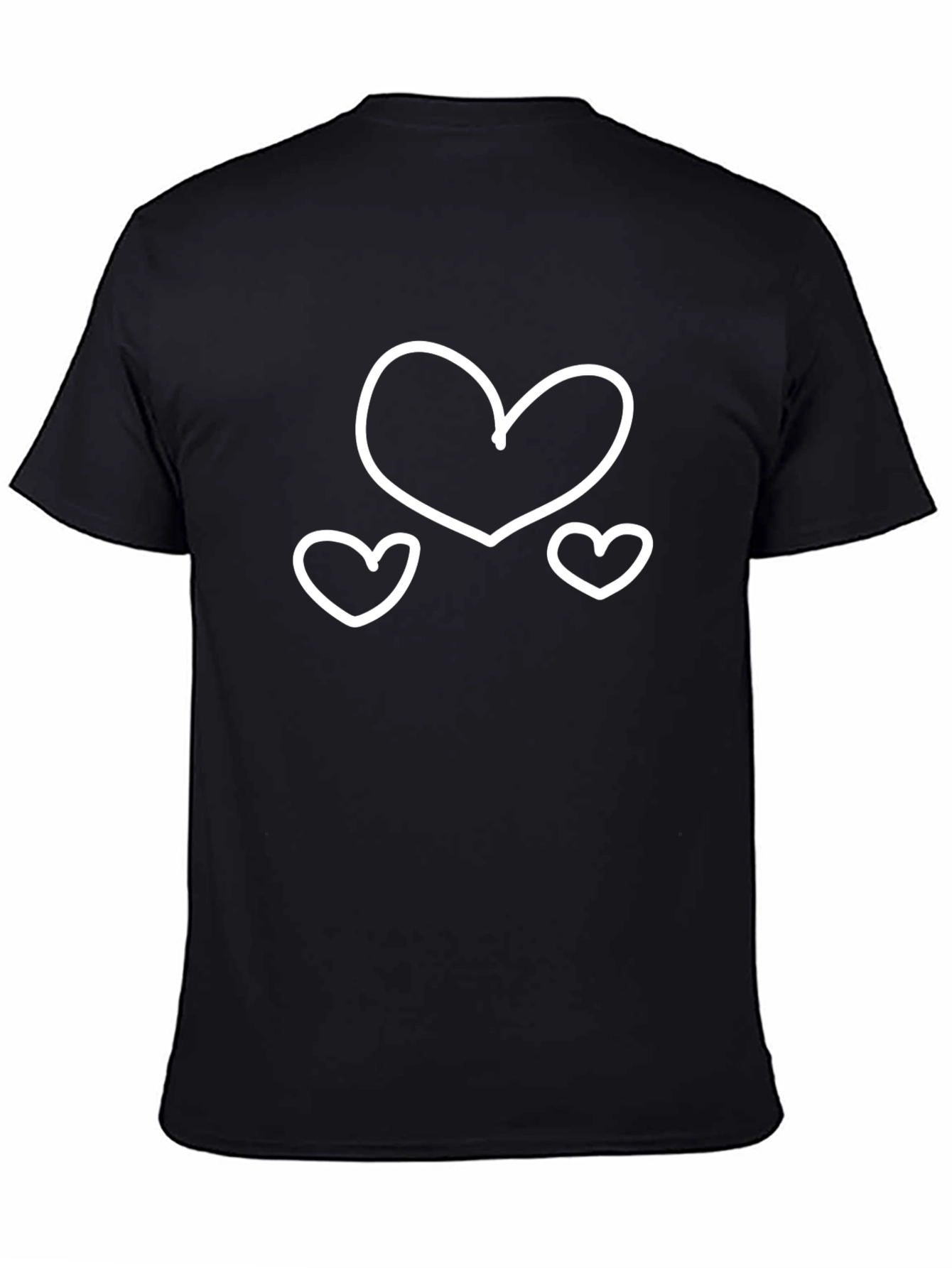 Heart Graphic Black T-Shirt - Casual Comfort