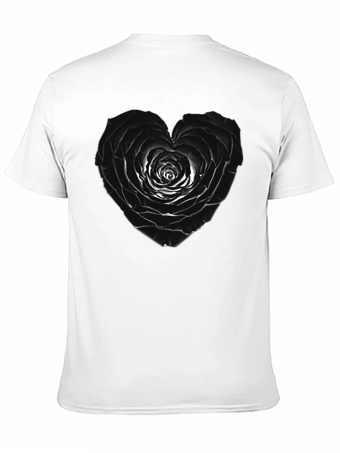 Black Rose Heart Tee - Unique Graphic T-Shirt
