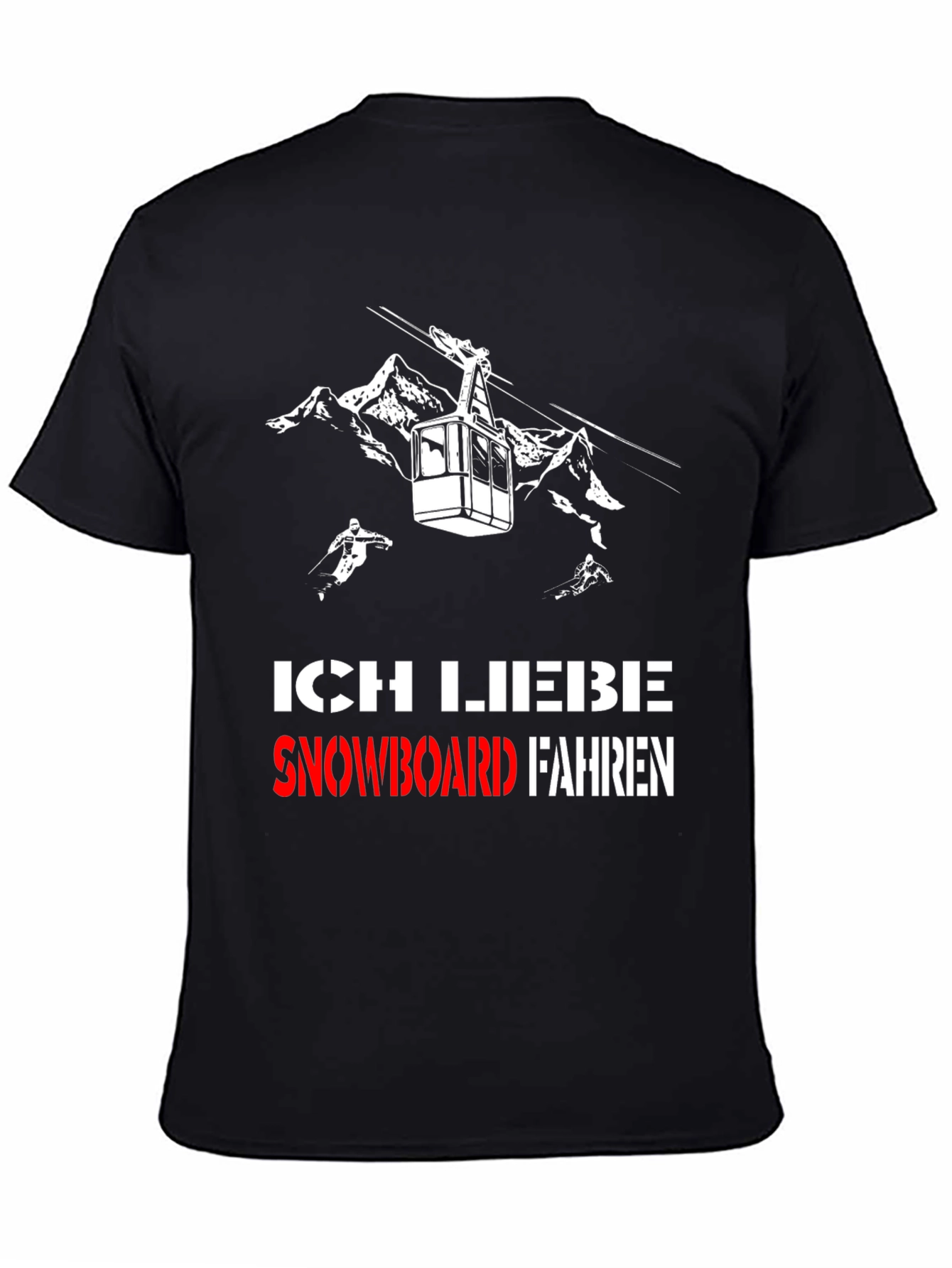 Ich Liebe Snowboard Fahren Graphic T-Shirt