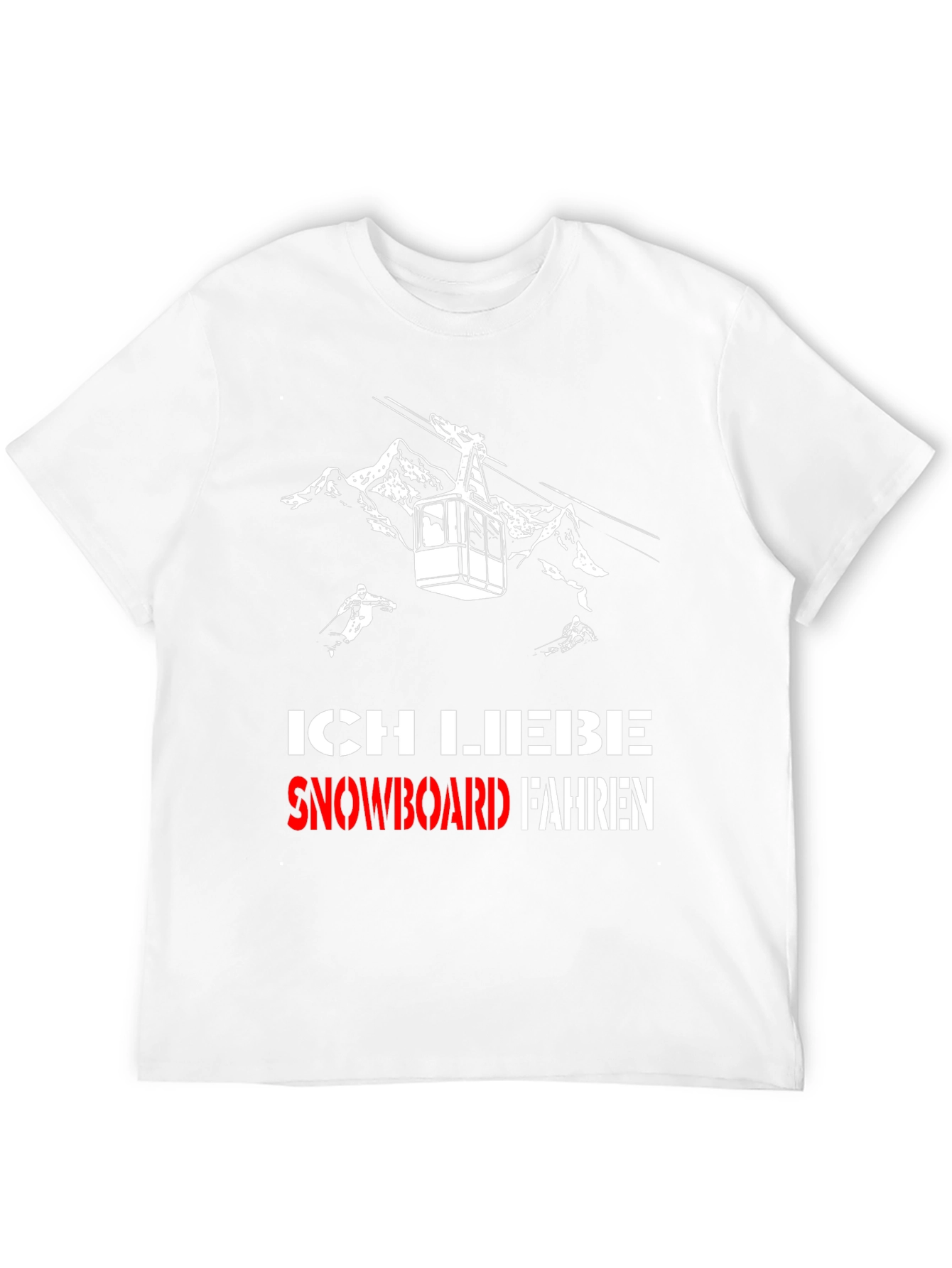 Ich Liebe Snowboard Fahren Graphic T-Shirt