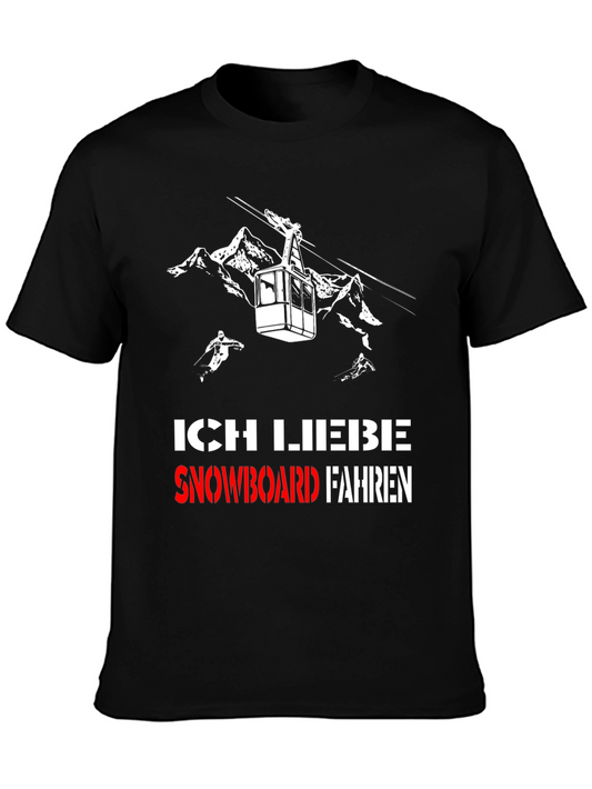Ich Liebe Snowboard Fahren Graphic T-Shirt