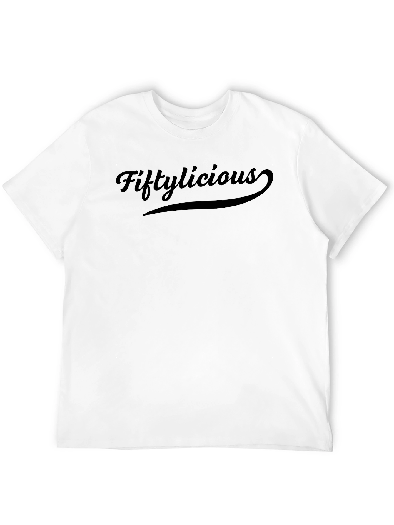 Fiftilicious Black Graphic Tee - Stylish & Comfortable