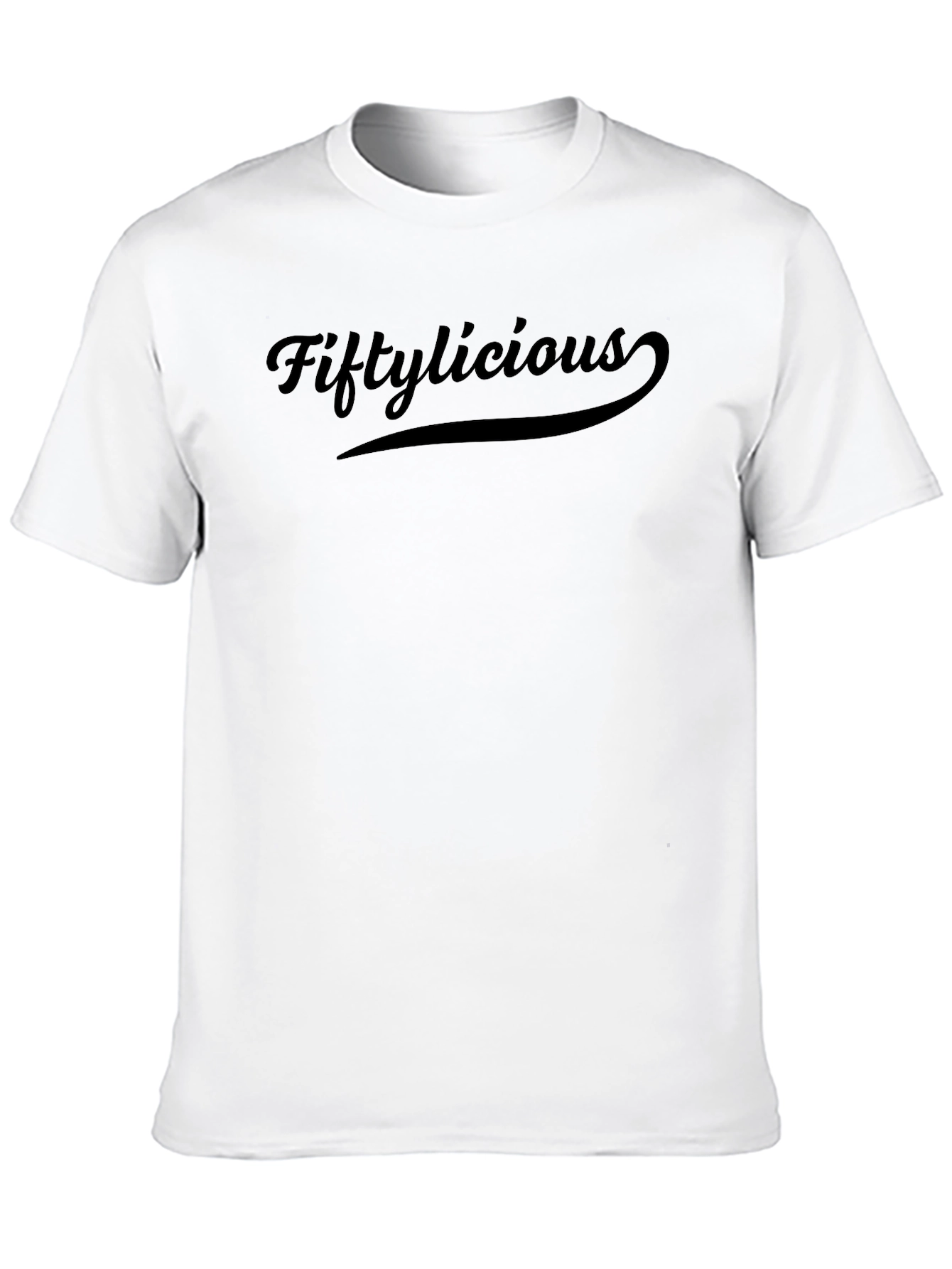 Fiftilicious Black Graphic Tee - Stylish & Comfortable
