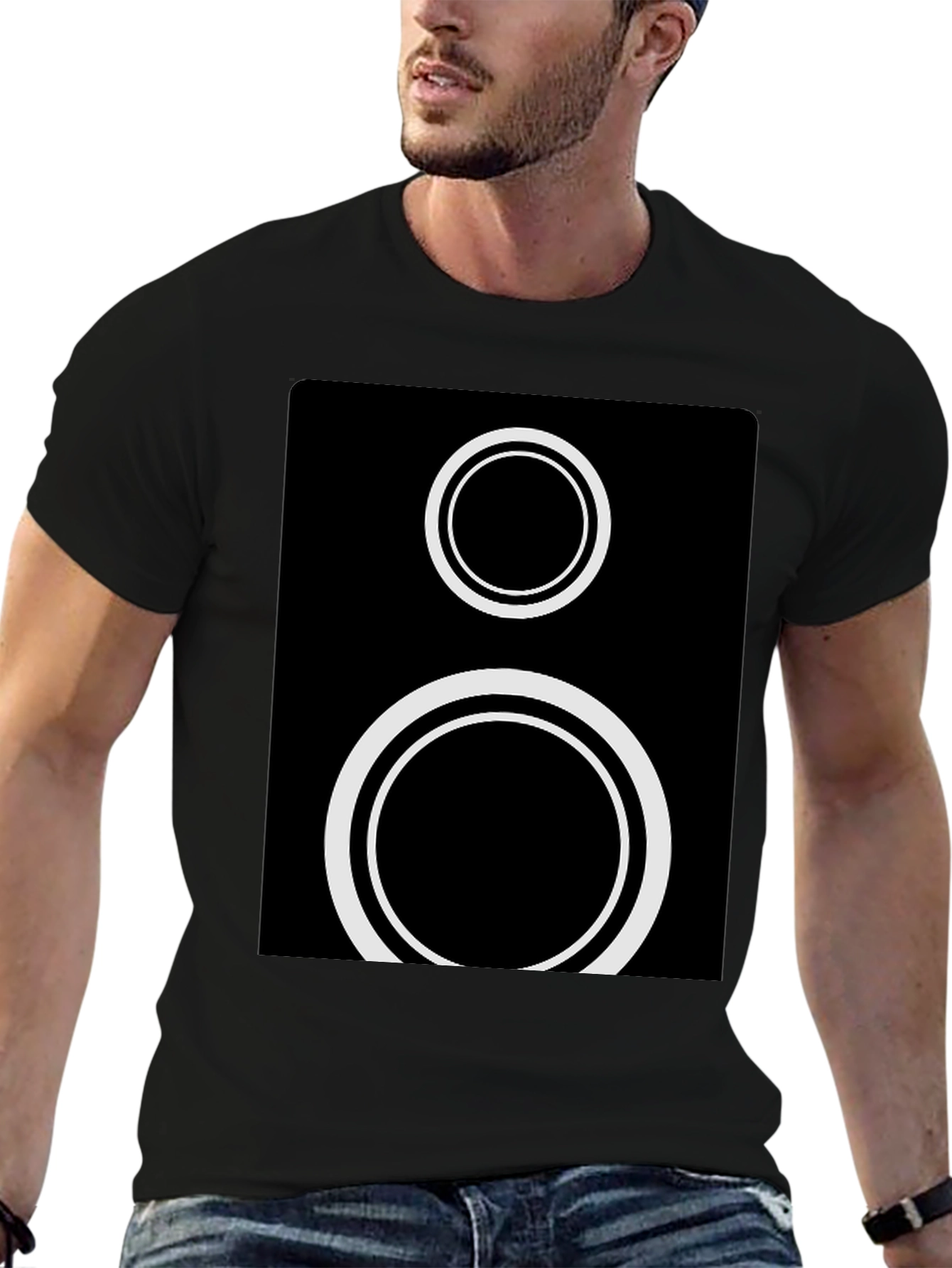 Minimalist Speaker Graphic Tee - Modern Style