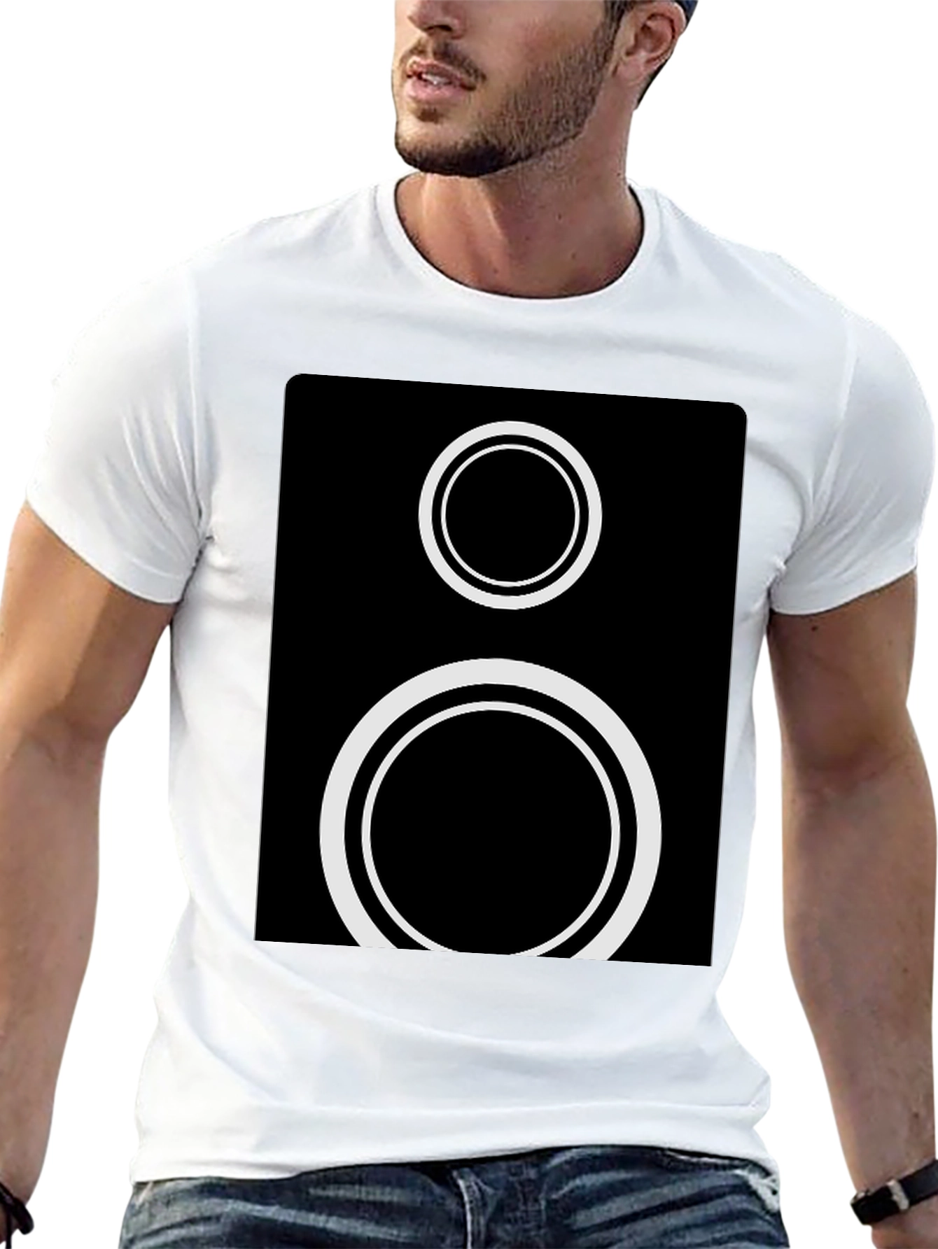 Minimalist Speaker Graphic Tee - Modern Style
