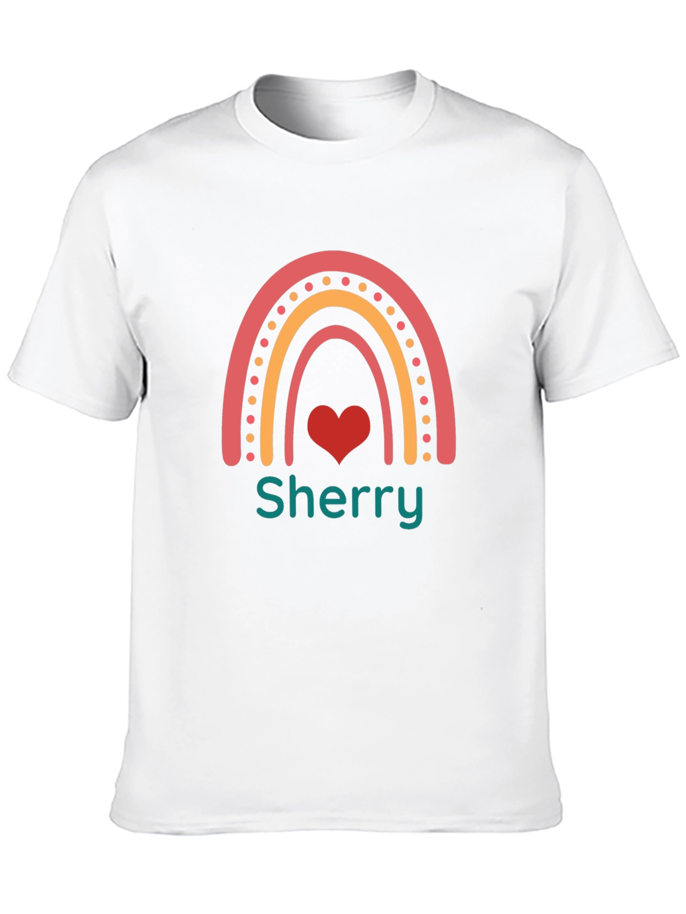 Rainbow Heart Personalized T-Shirt