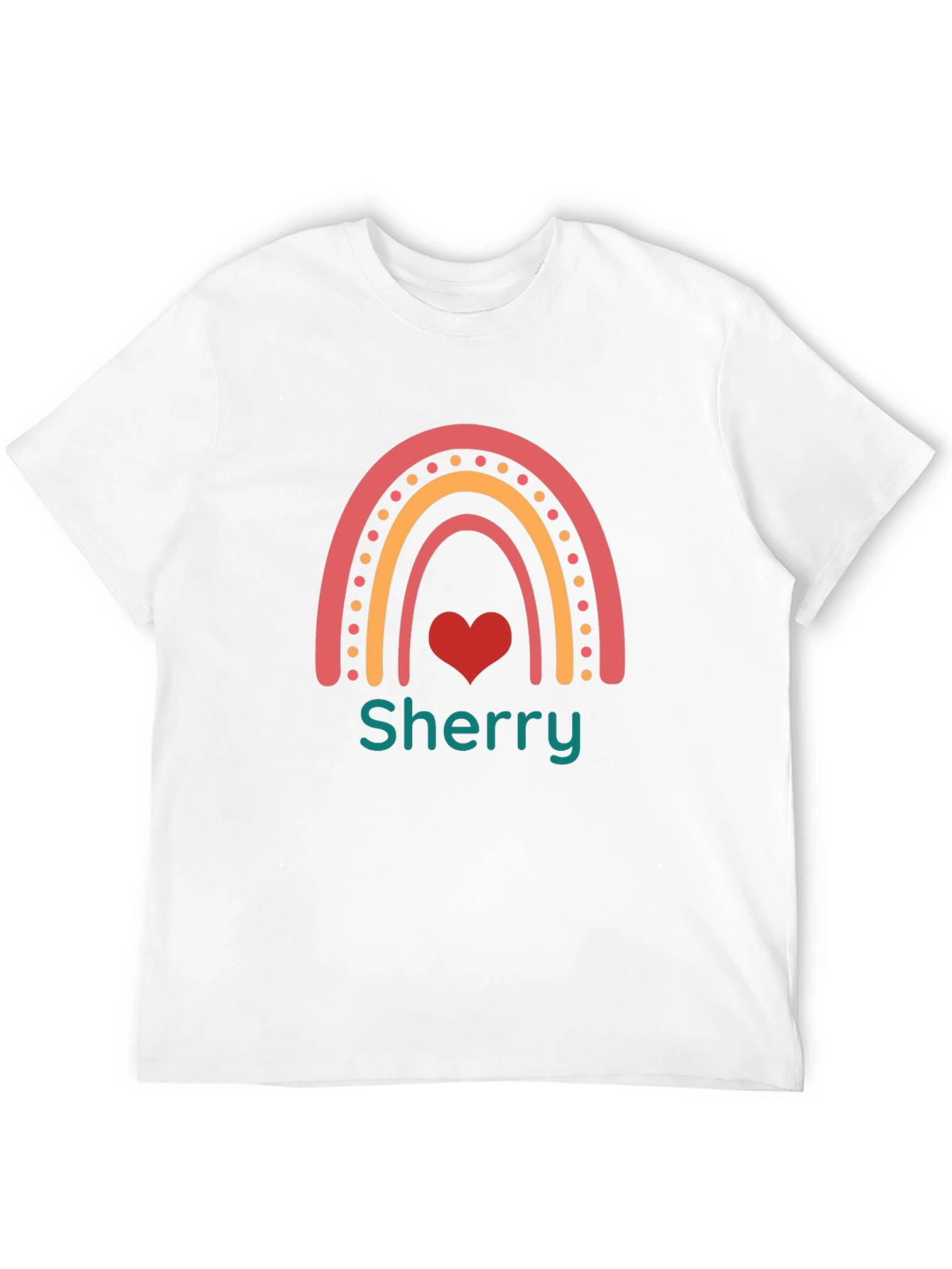 Rainbow Heart Personalized T-Shirt