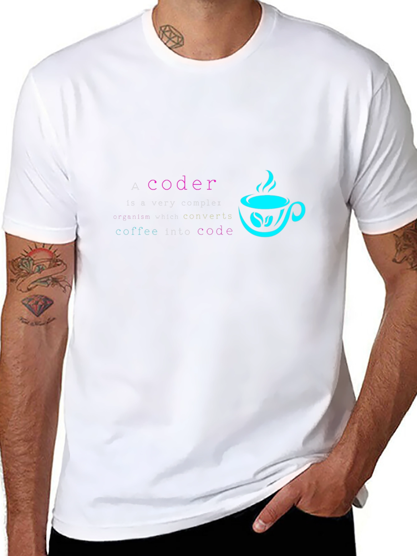 Coder Coffee T-Shirt - Turn Coffee into Code!