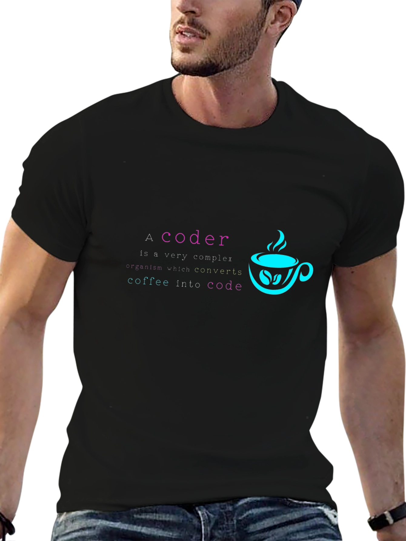 Coder Coffee T-Shirt - Turn Coffee into Code!