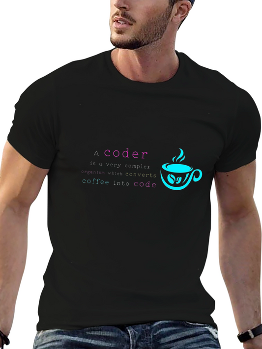 Coder Coffee T-Shirt - Turn Coffee into Code!