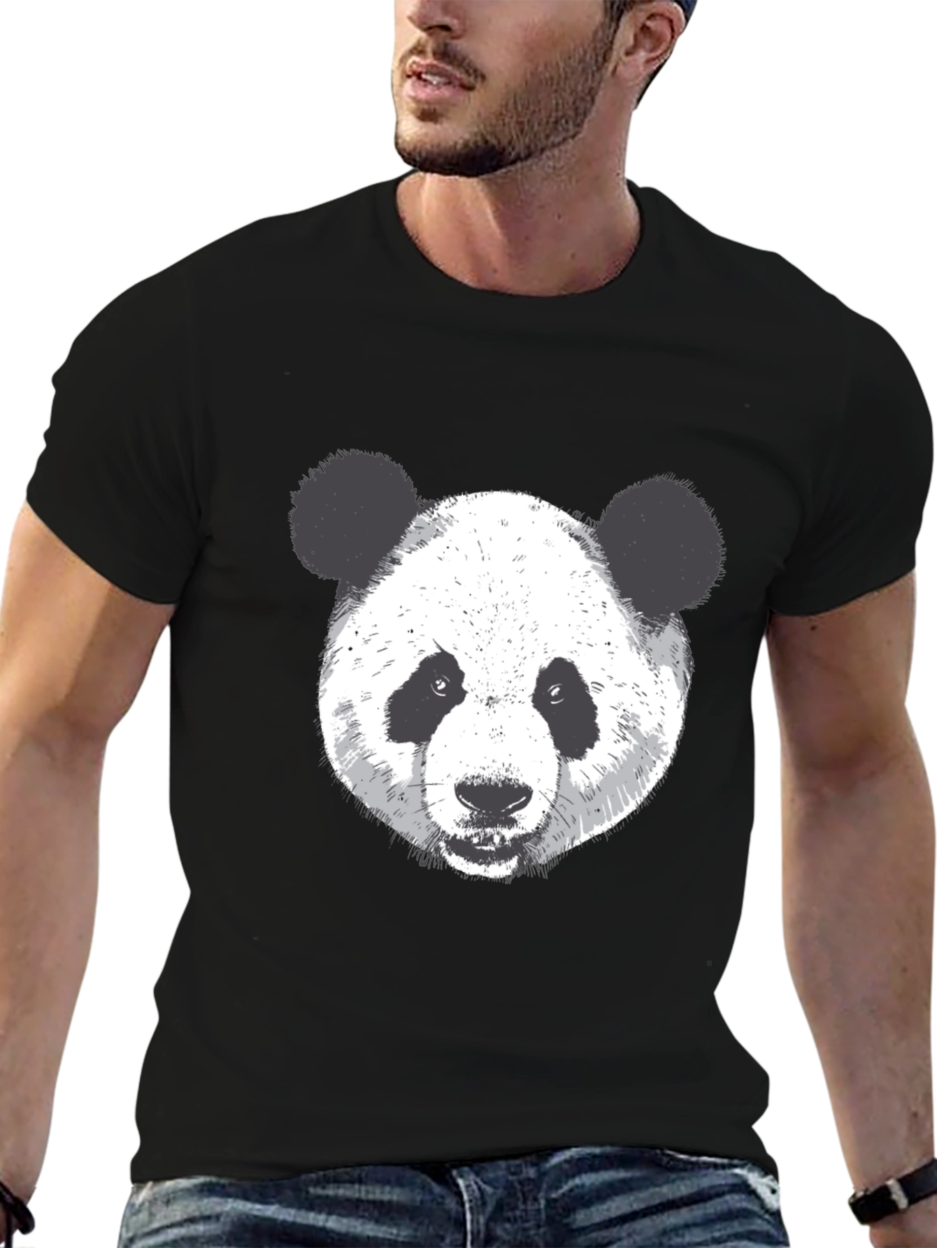 Panda Graphic Black T-Shirt