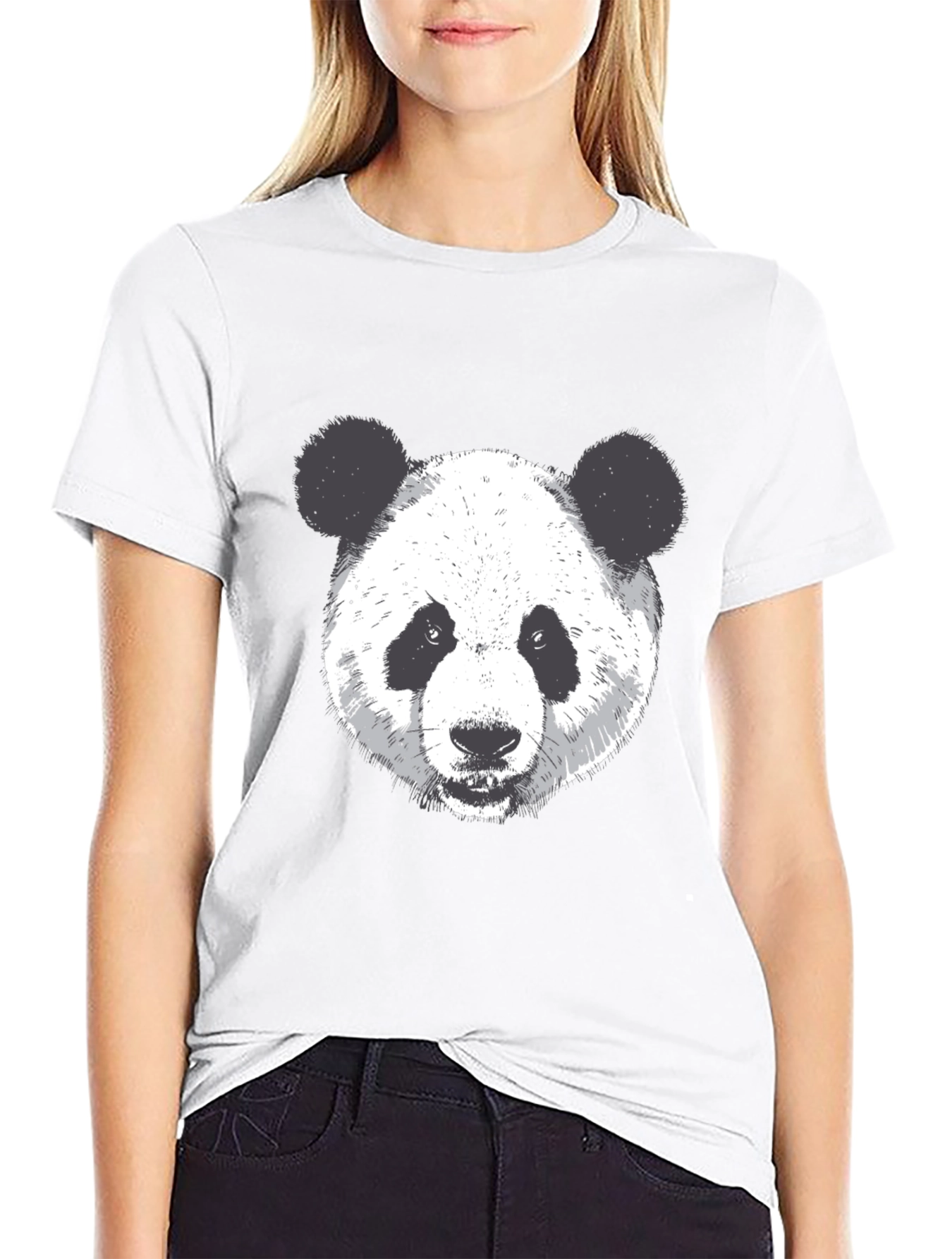 Panda Graphic Black T-Shirt