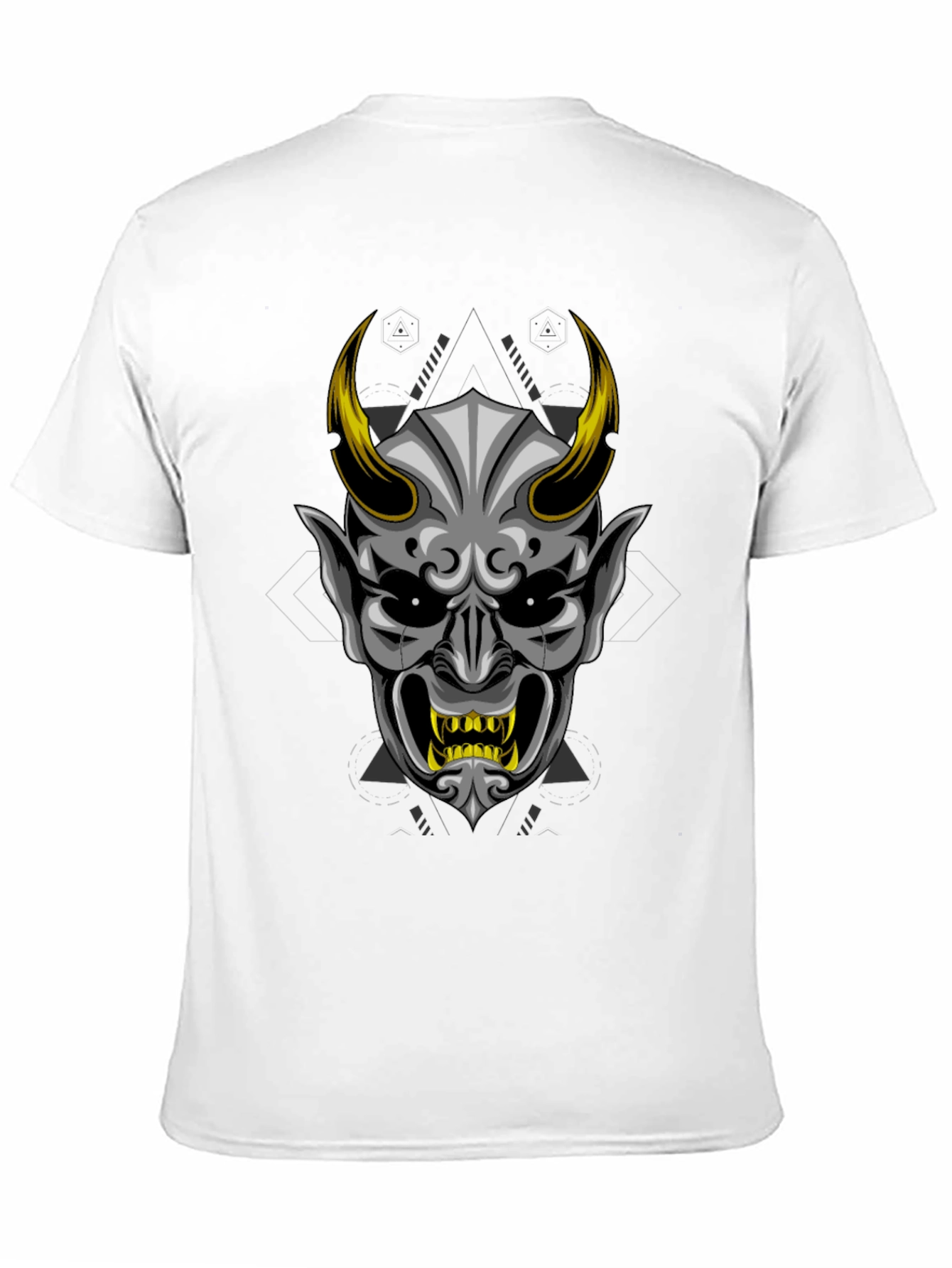 Mens Black Oni Demon Graphic Tee