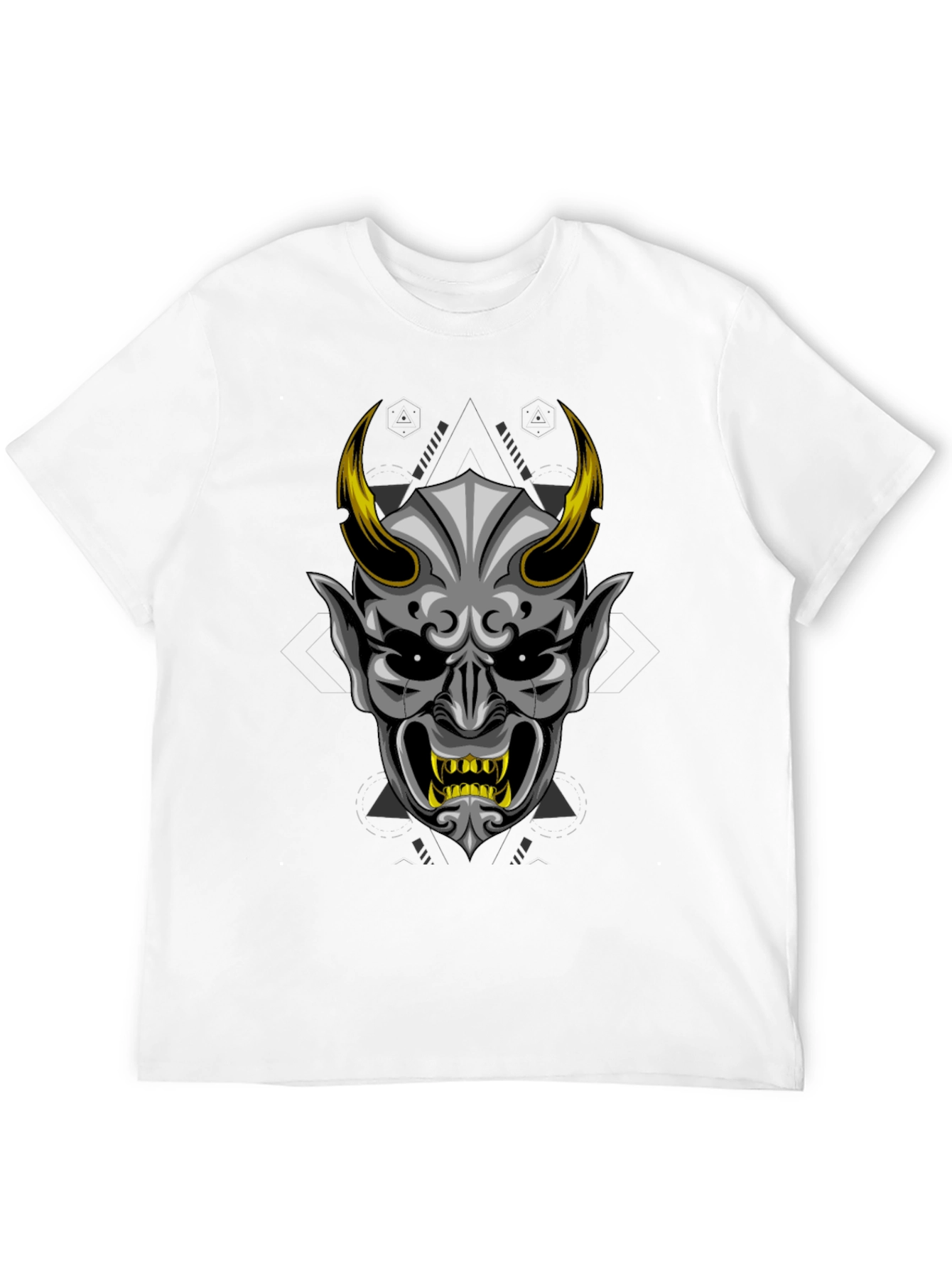 Mens Black Oni Demon Graphic Tee