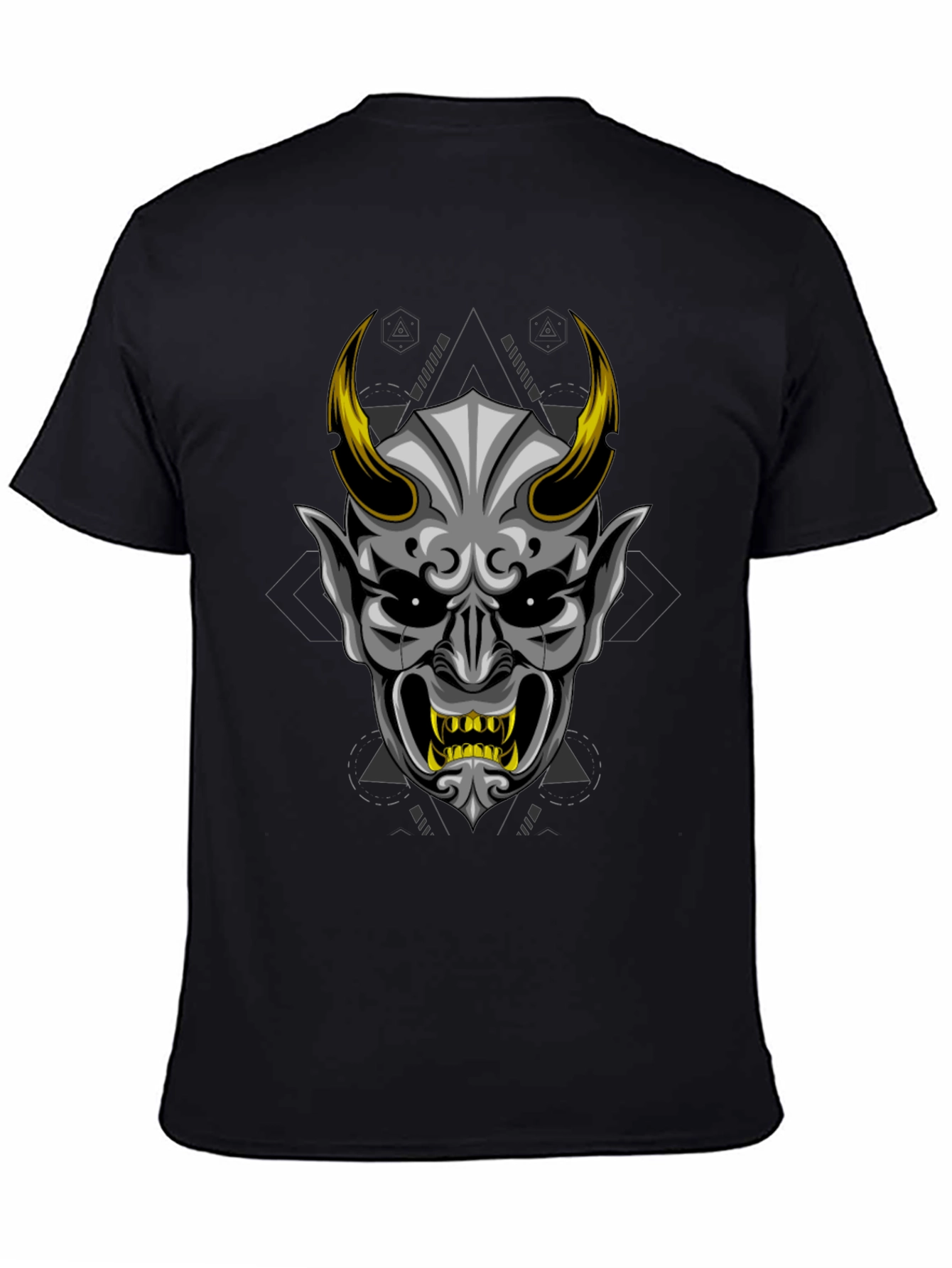 Mens Black Oni Demon Graphic Tee