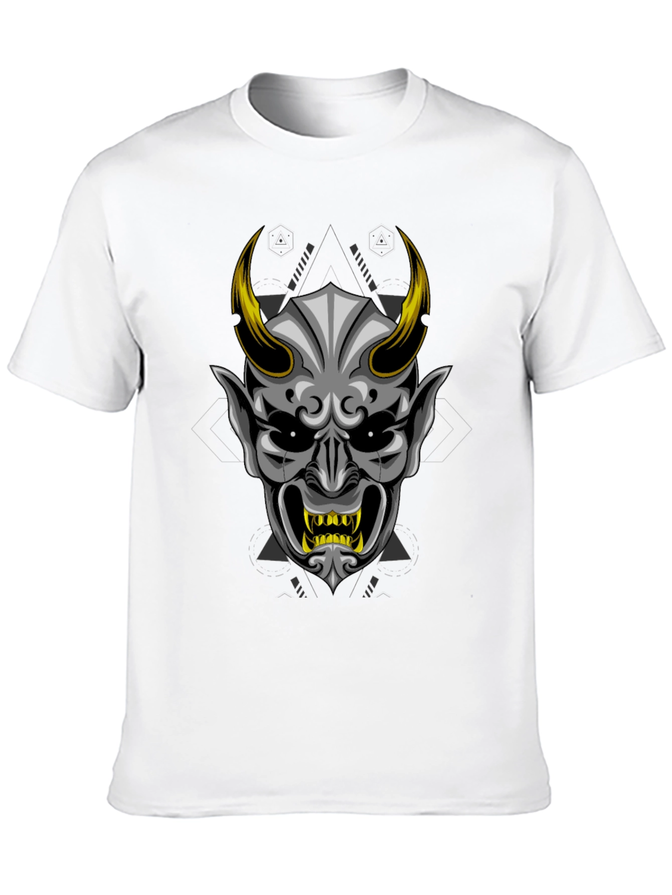 Mens Black Oni Demon Graphic Tee