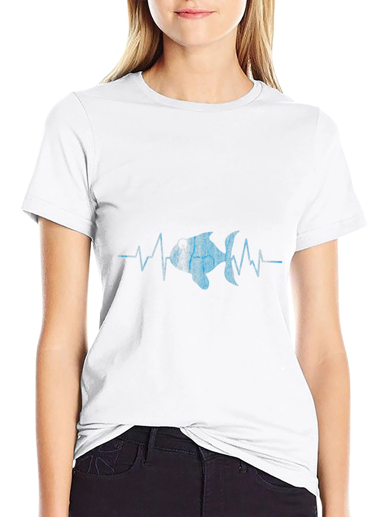 Fish Heartbeat Graphic T-Shirt - Cool & Unique Design!
