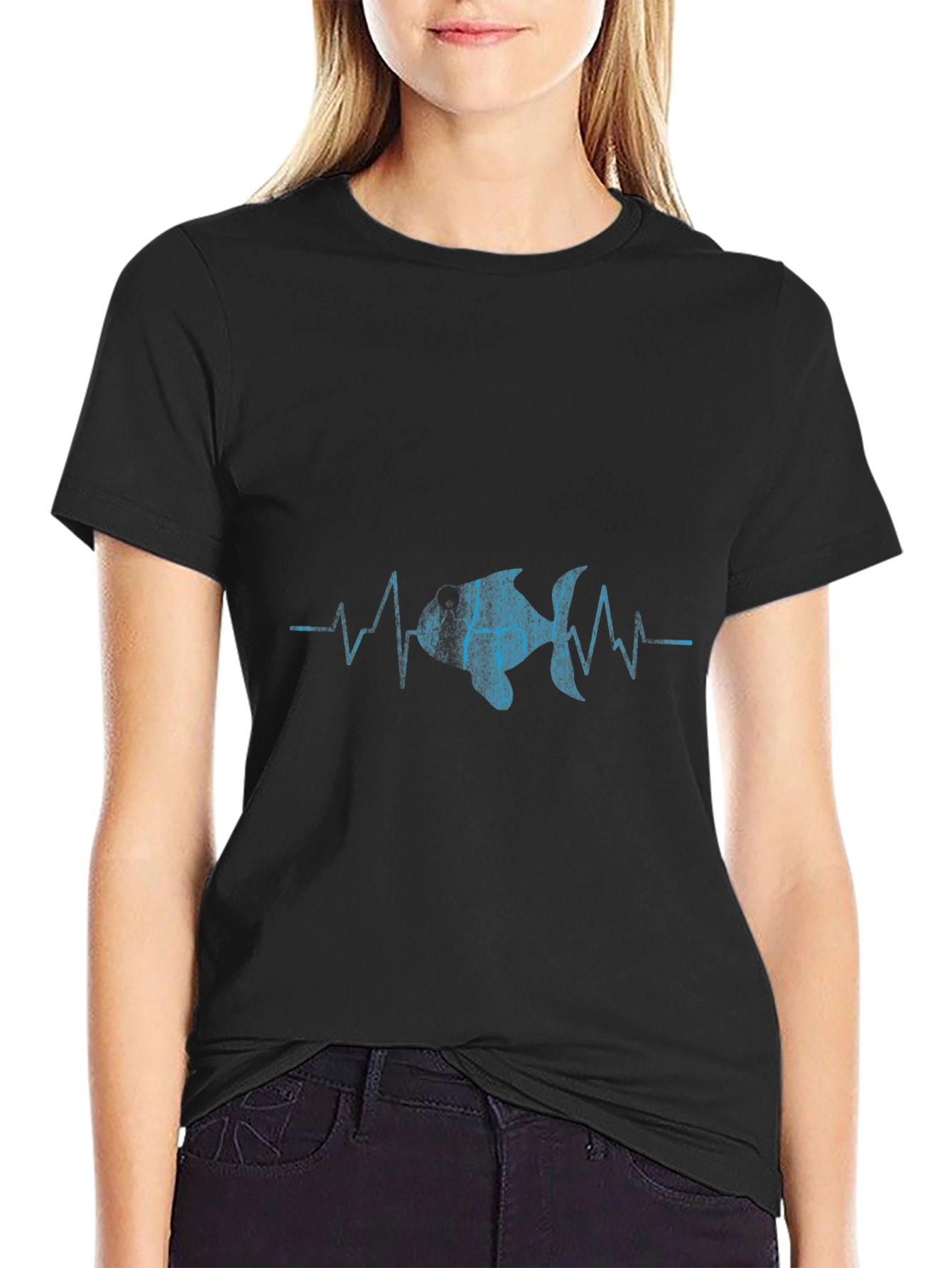 Fish Heartbeat Graphic T-Shirt - Cool & Unique Design!