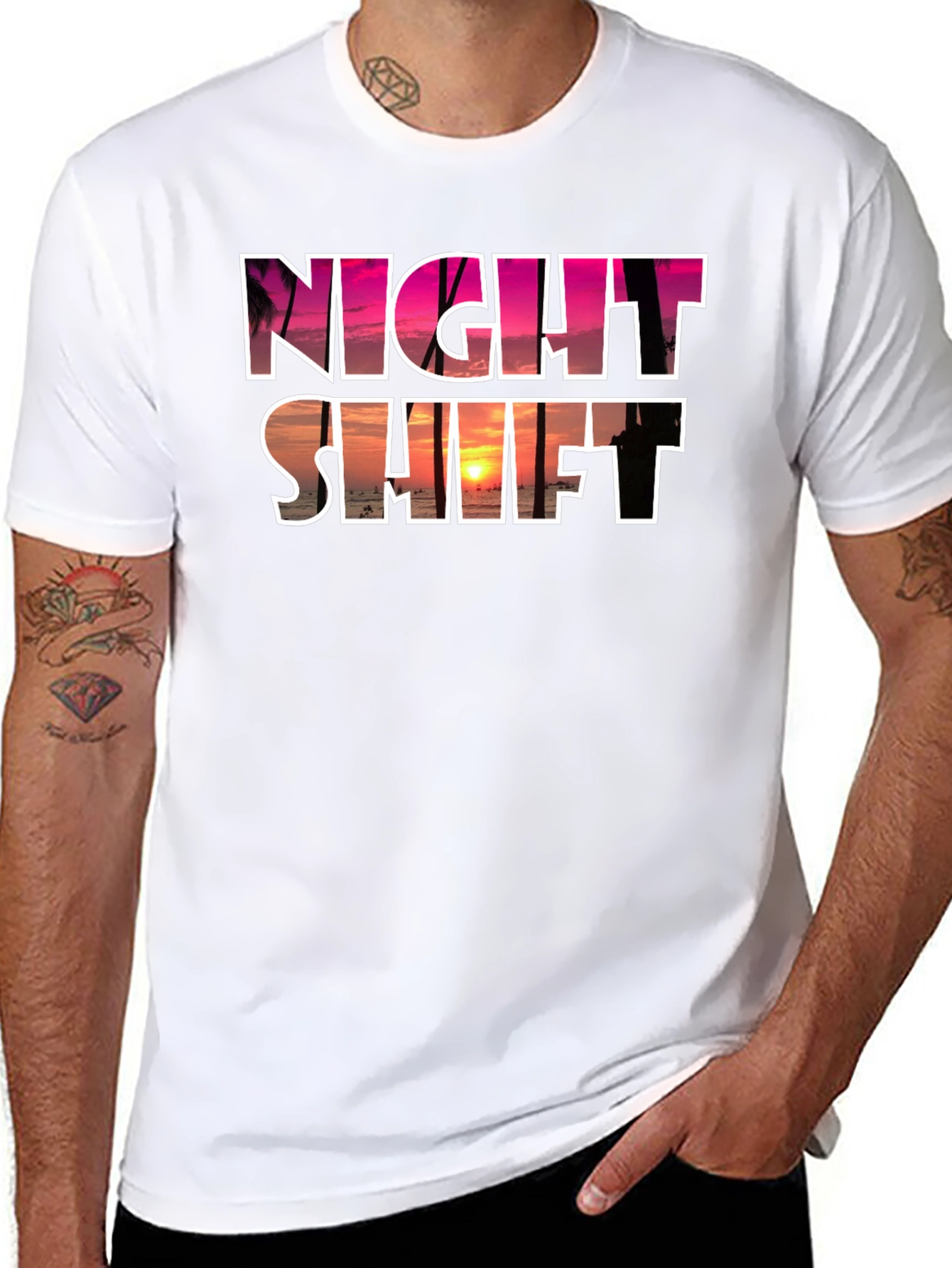 Night Shift Sunset Graphic Tee