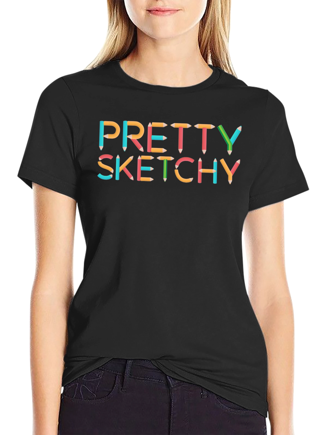 Pretty Sketchy Tee - Artist Novelty Graphic T-Shirt