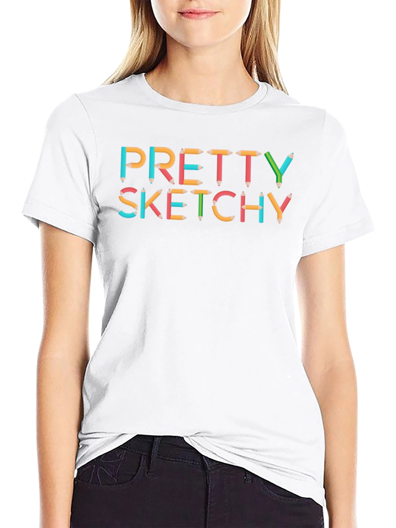 Pretty Sketchy Tee - Artist Novelty Graphic T-Shirt