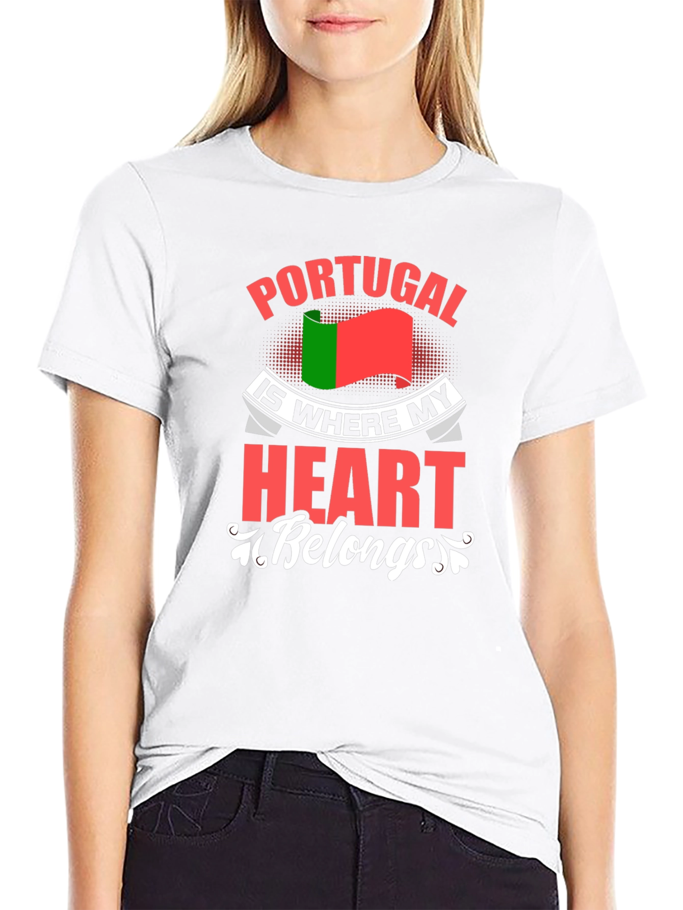 Portugal Heart T-Shirt: Country Pride Tee