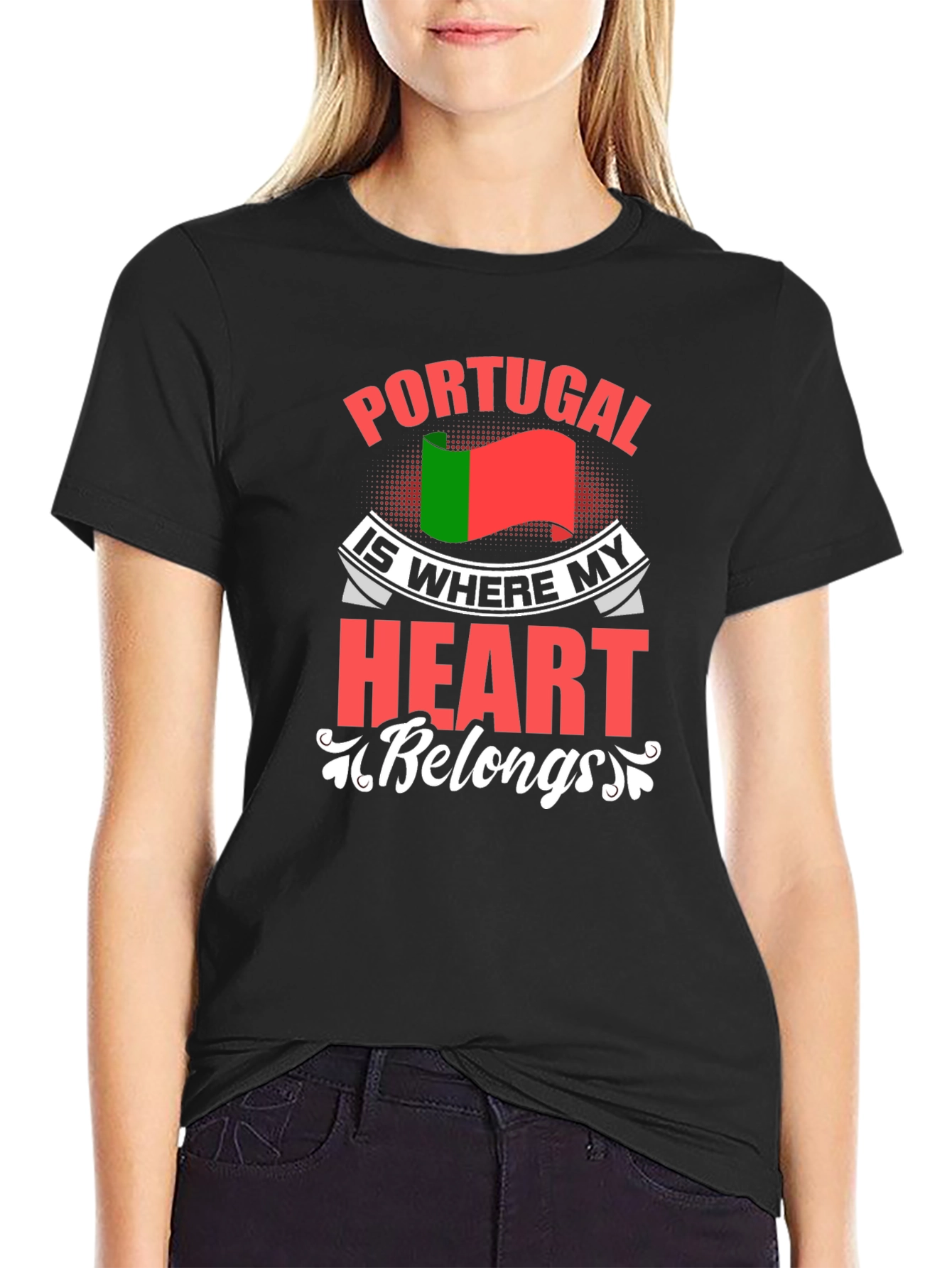 Portugal Heart T-Shirt: Country Pride Tee