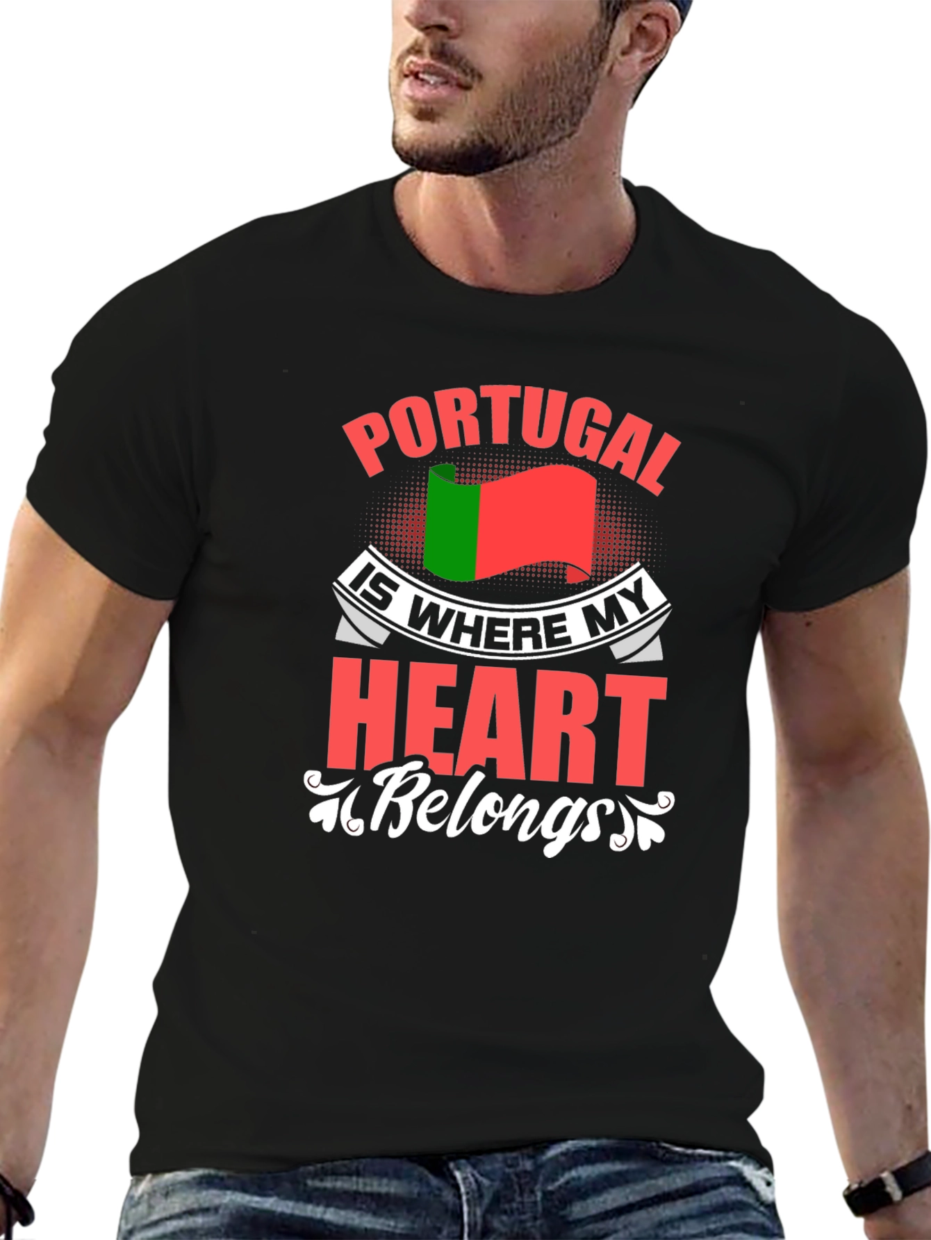 Portugal Heart T-Shirt: Country Pride Tee