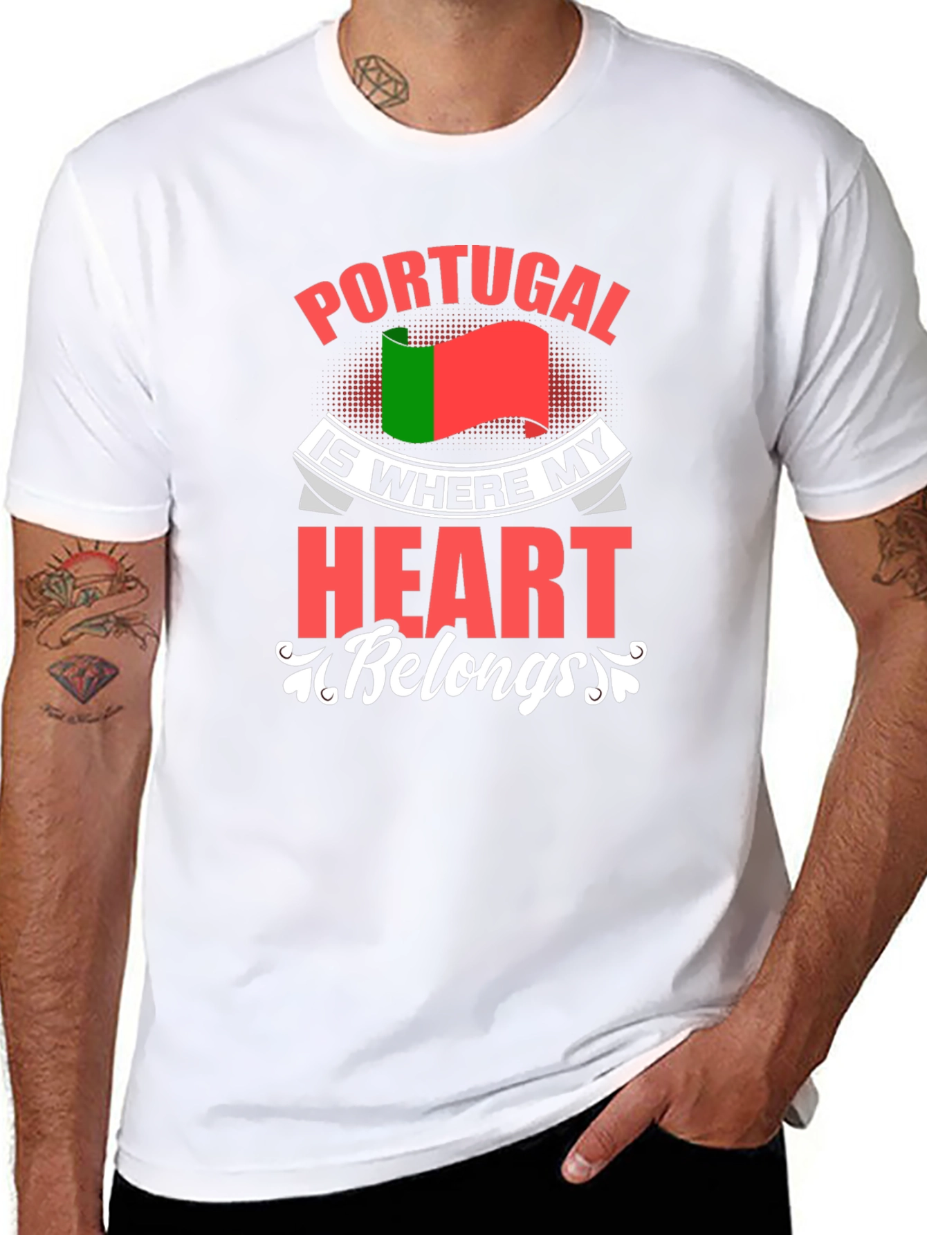 Portugal Heart T-Shirt: Country Pride Tee