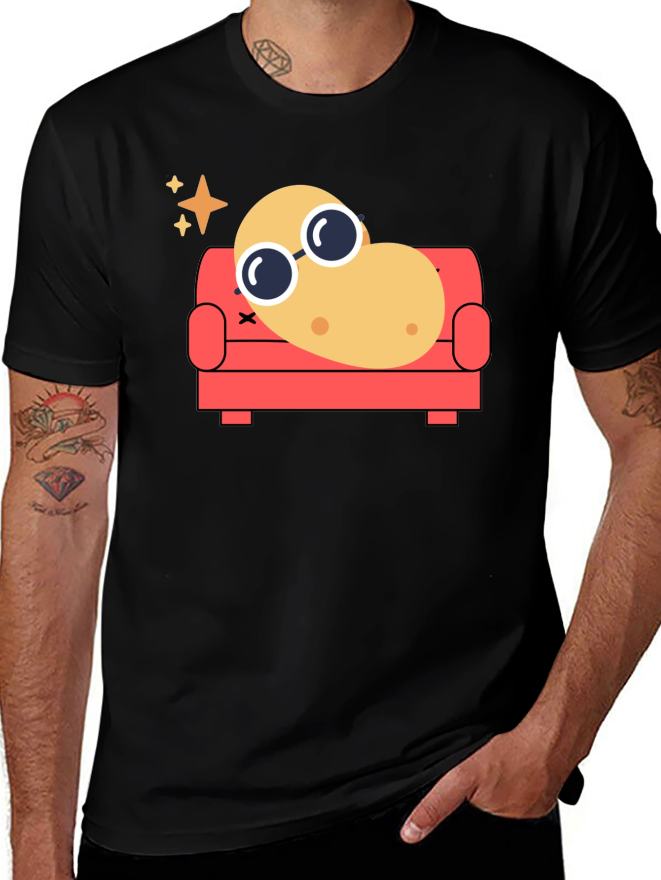 Chill Potato T-Shirt - Funny Relaxed Cartoon Tee