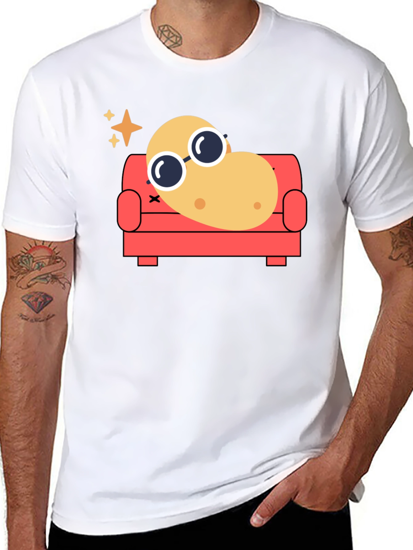 Chill Potato T-Shirt - Funny Relaxed Cartoon Tee