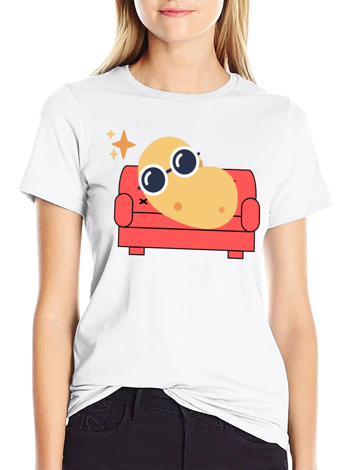Chill Potato T-Shirt - Funny Relaxed Cartoon Tee