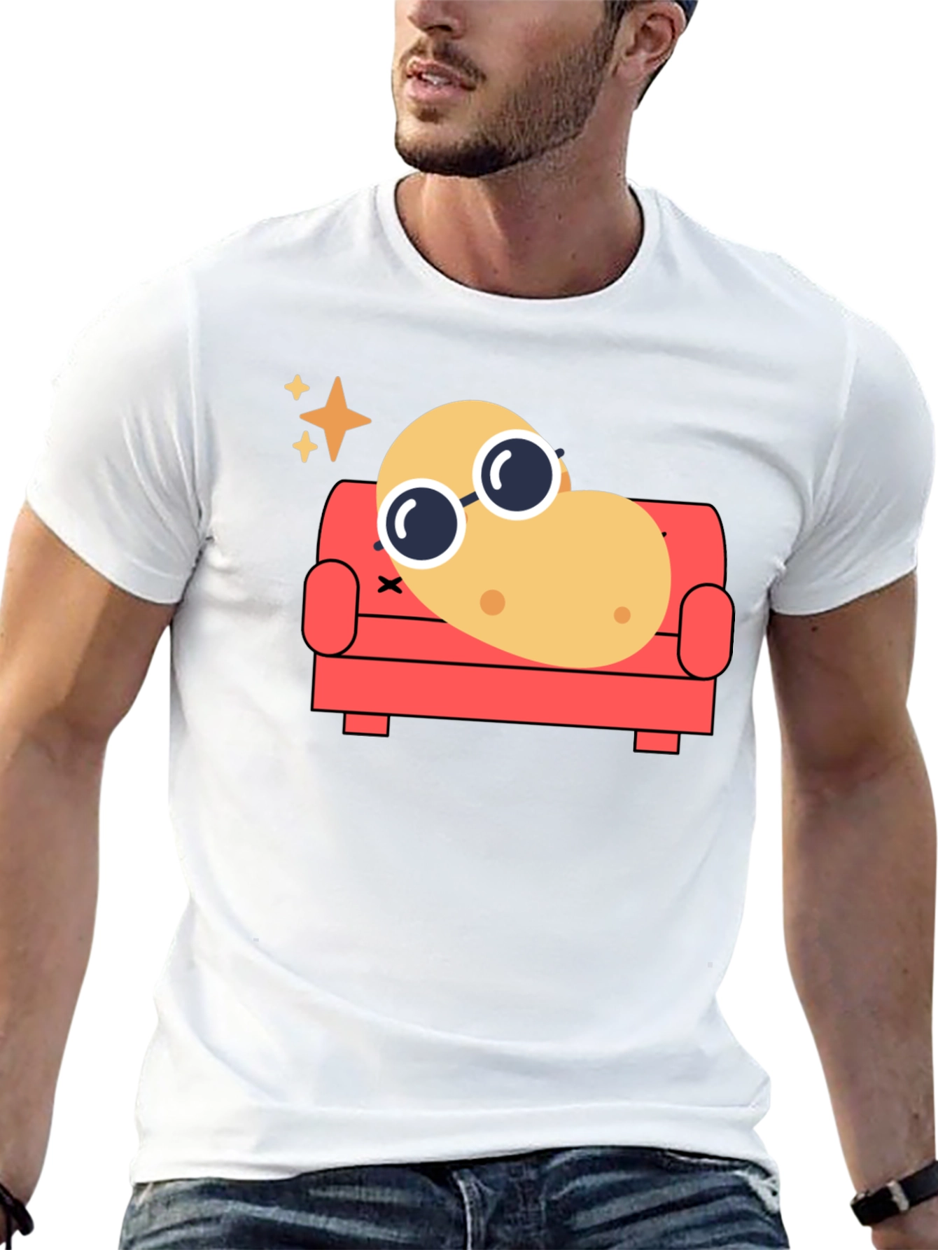 Chill Potato T-Shirt - Funny Relaxed Cartoon Tee