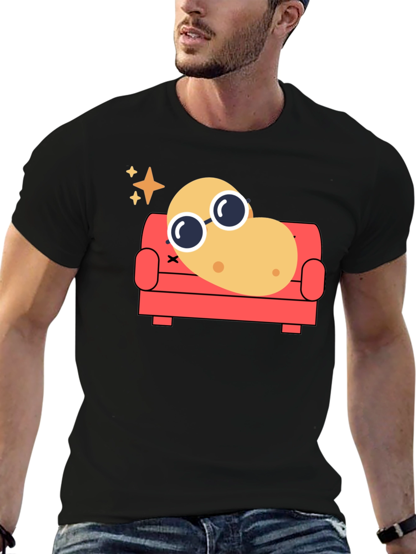 Chill Potato T-Shirt - Funny Relaxed Cartoon Tee