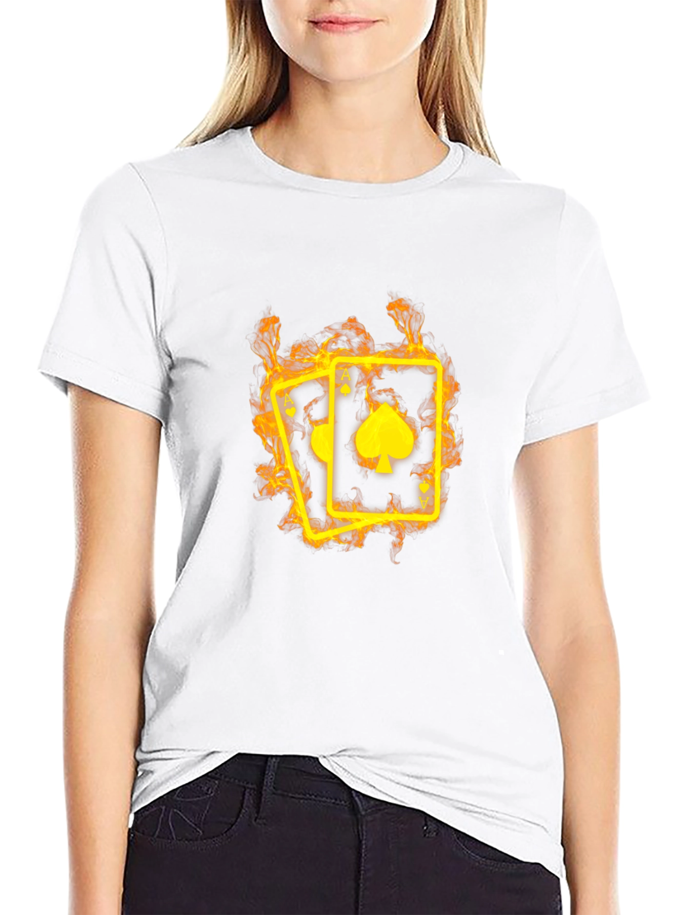 Ace Cards Flaming Graphic T-Shirt