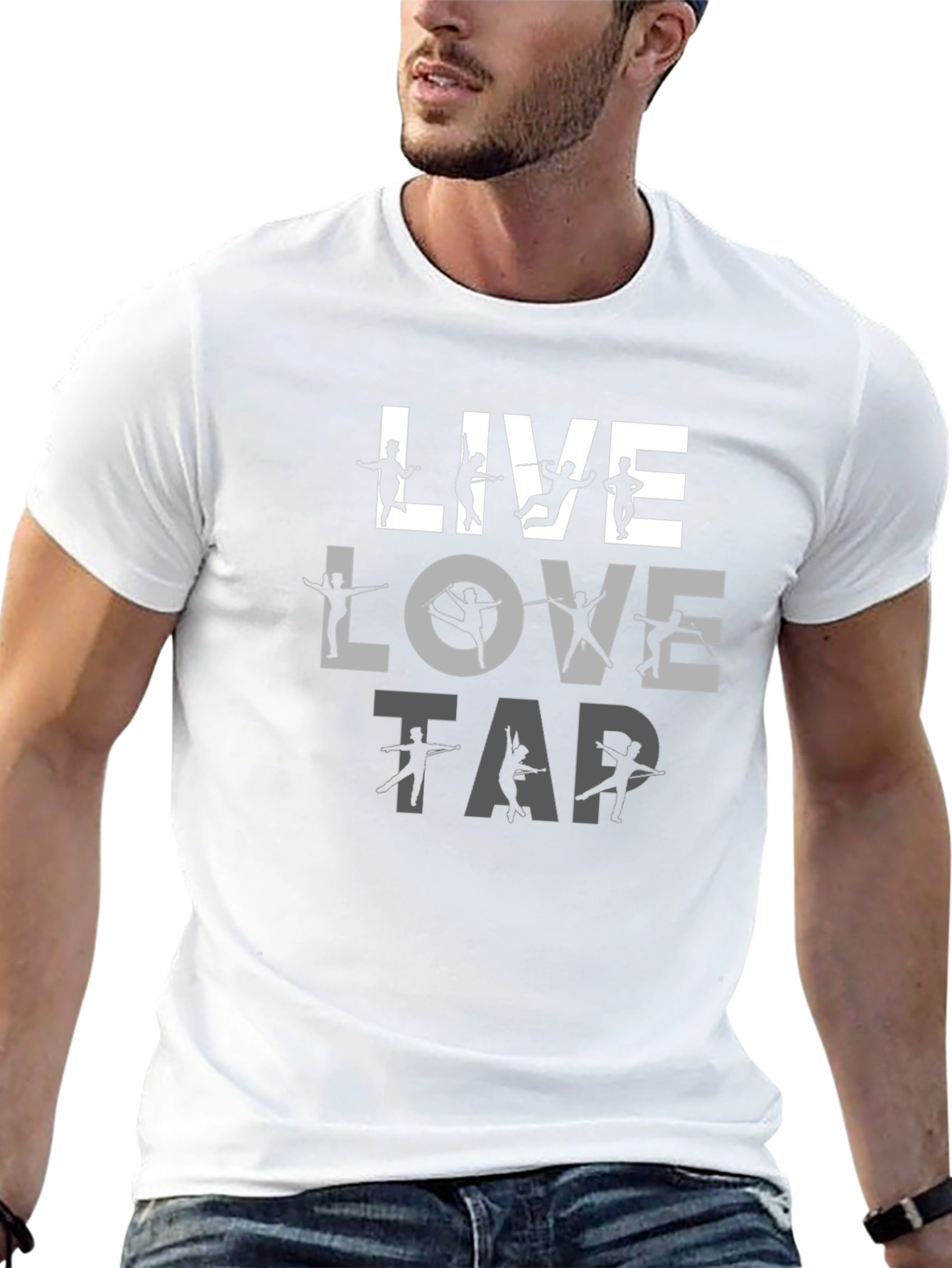 Live Love Tap Dancer T-Shirt - Black