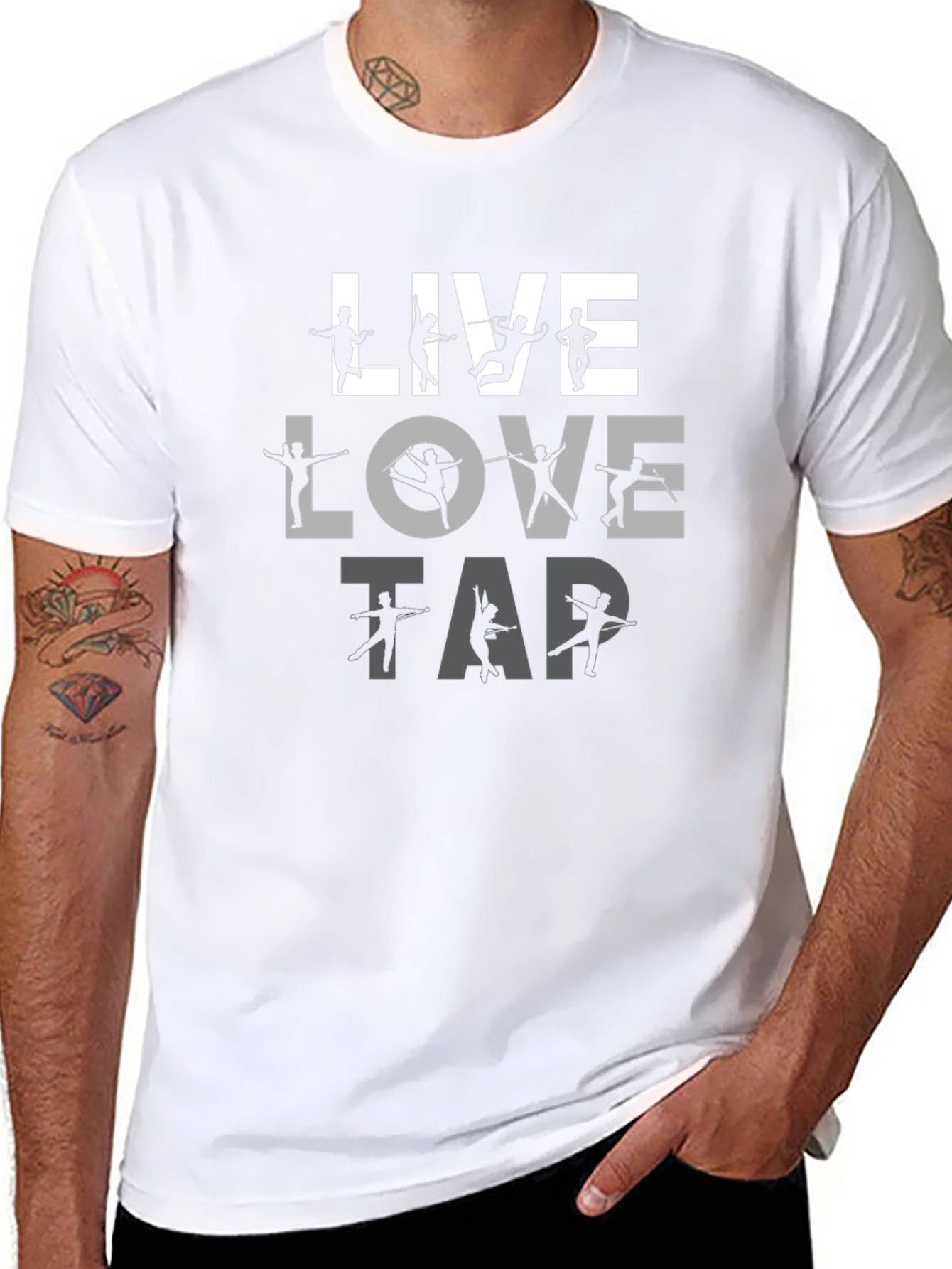 Live Love Tap Dancer T-Shirt - Black